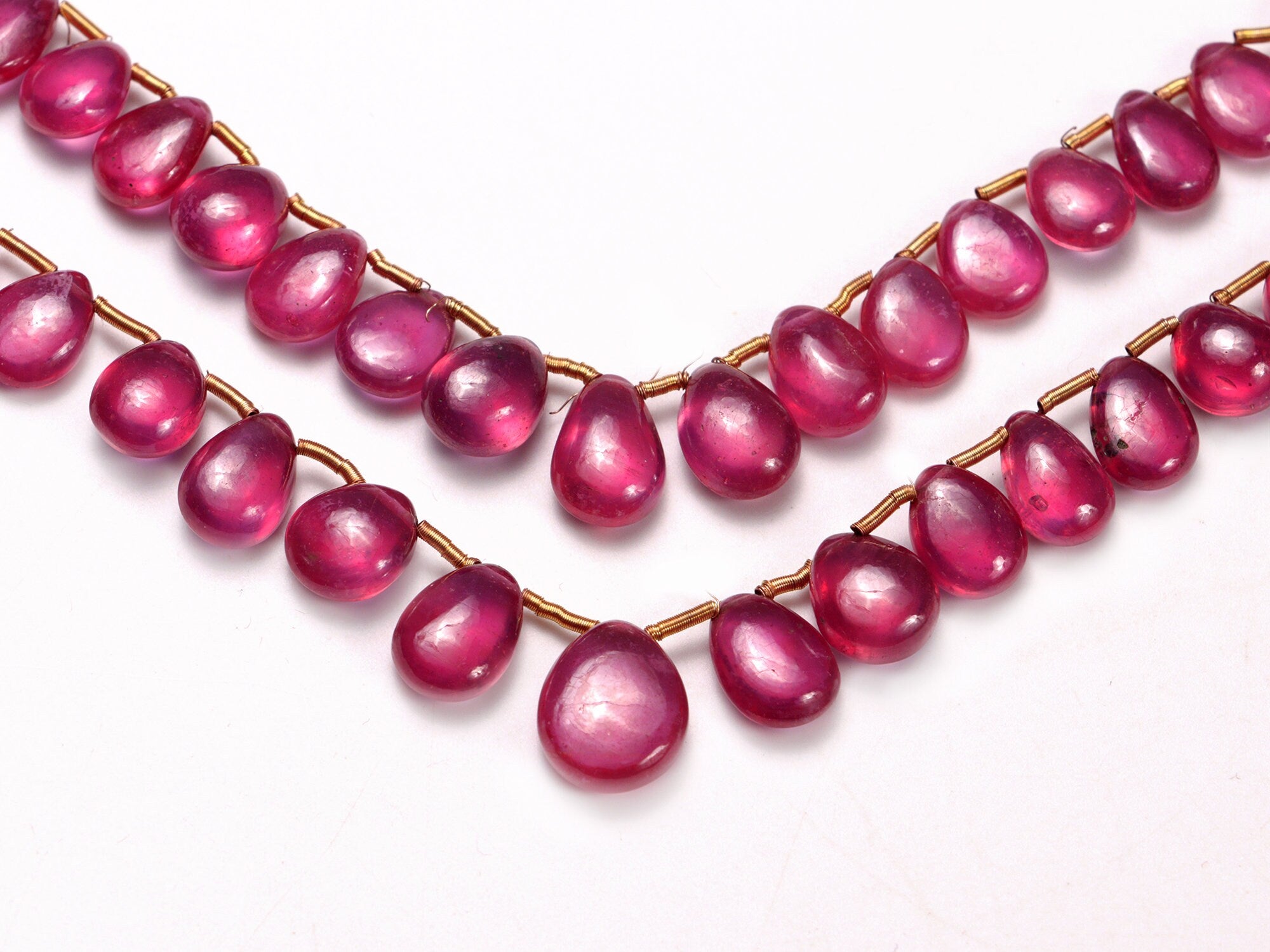 AAA Quality Ruby Smooth Pear Shape Briolettes, 4x5.5 mm To 8x9.5 mm, SKU2007