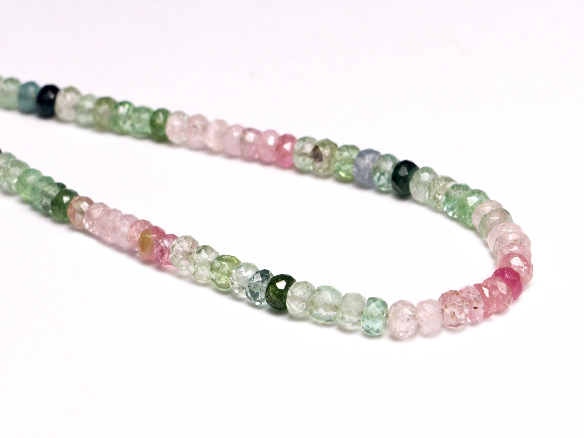 AA Quality Afghani Multi Tourmaline Faceted Rondelle Beads, SKU2067