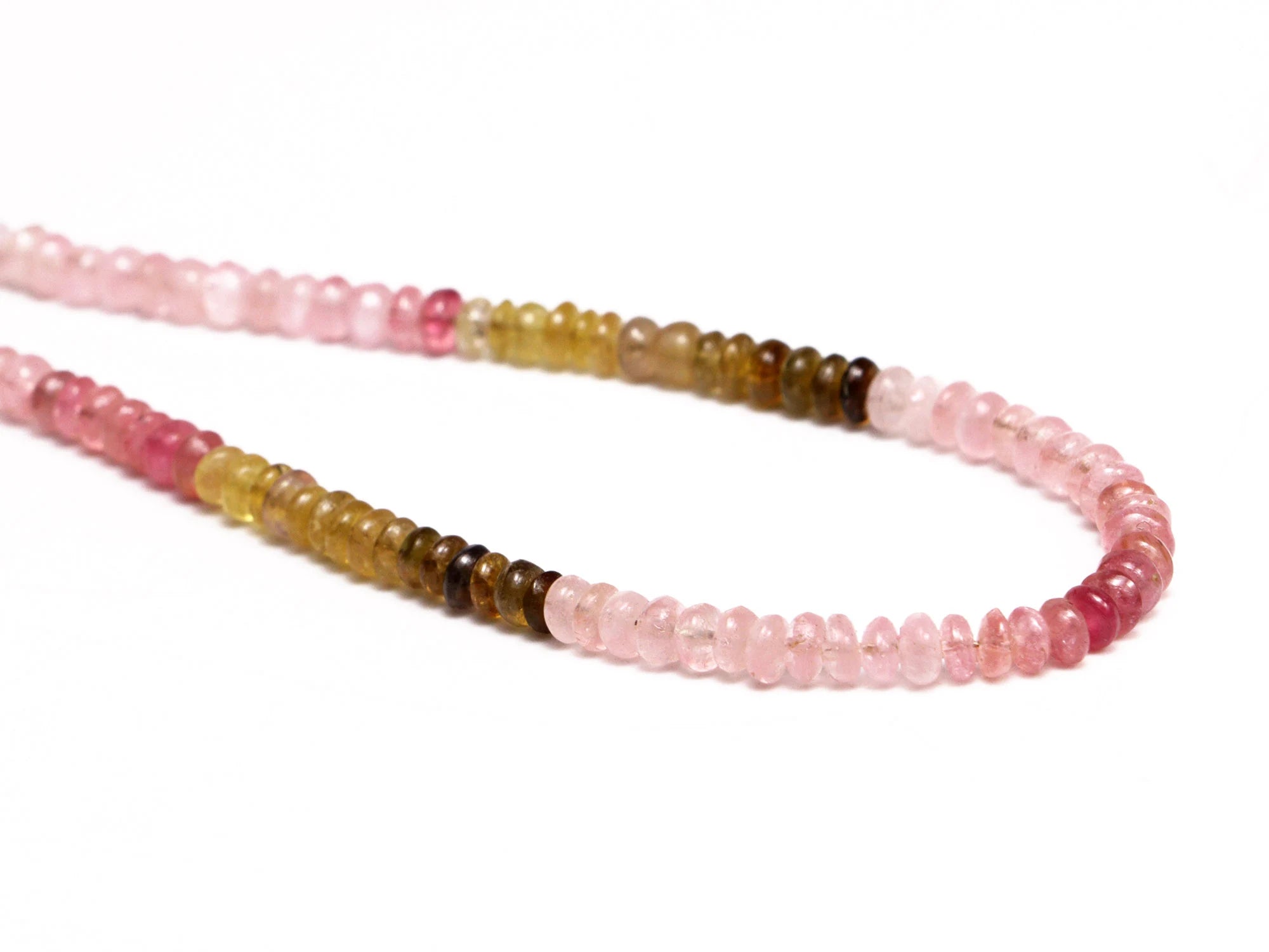 Afghani Multi Tourmaline Smooth Rondelle Beads, SKU2069