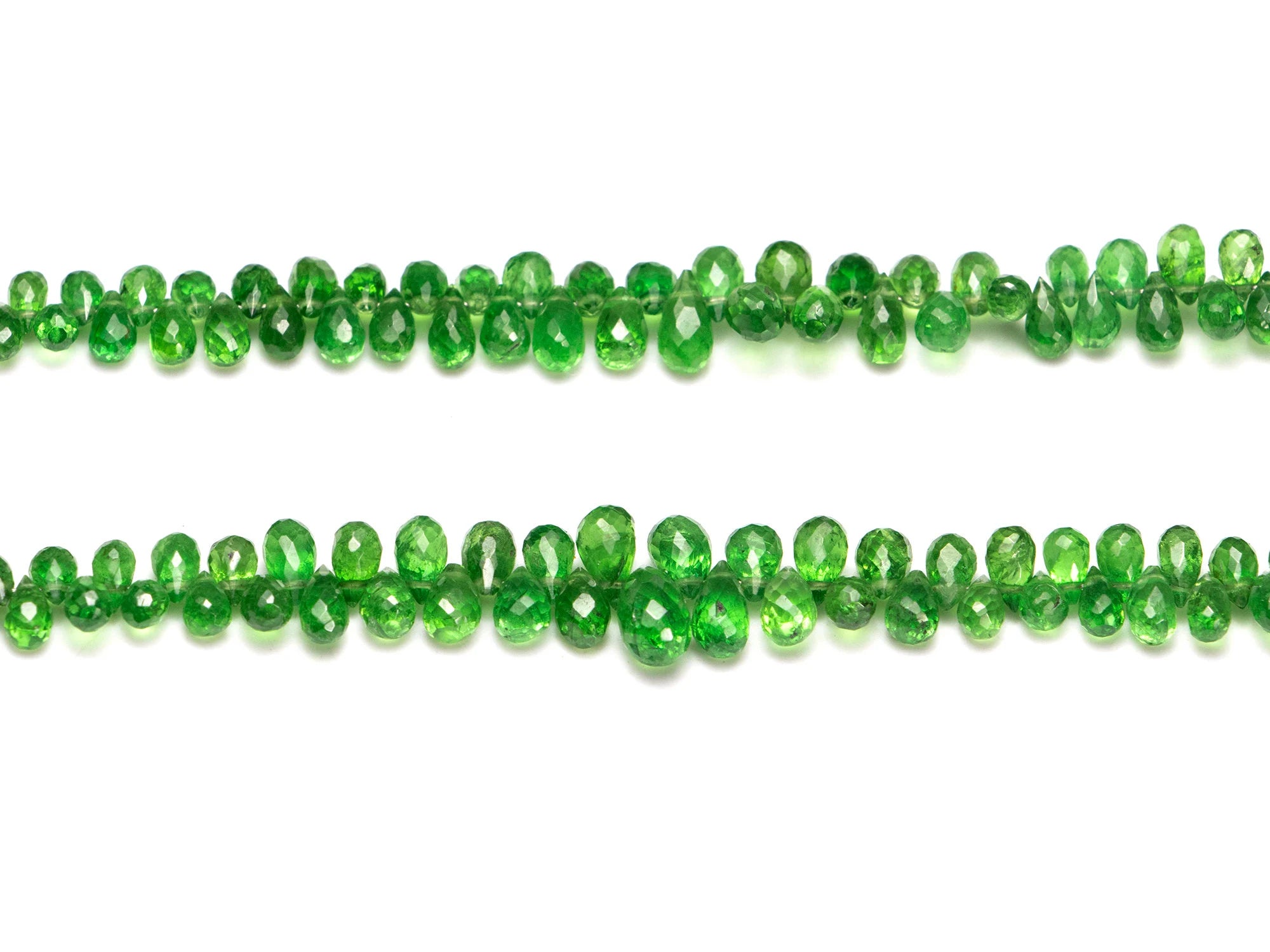 AAA Quality Tsavorite Faceted Teardrop Beads, 2x3 mm To 4x6 mm, SKU2031