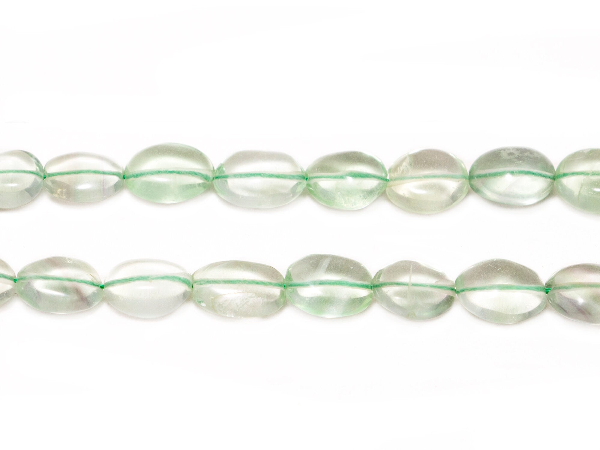 AA Quality Green Fluorite Smooth Nuggets Beads, 9.5x11 mm To 13x16 mm, SKU2035