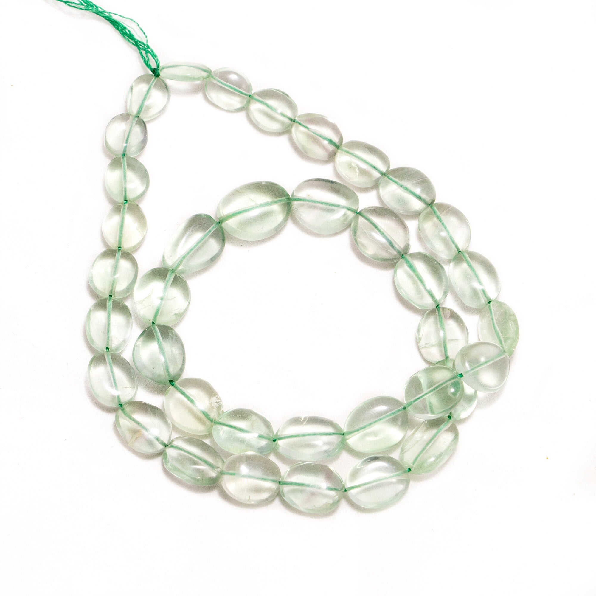 AA Quality Green Fluorite Smooth Nuggets Beads, 9.5x11 mm To 13x16 mm, SKU2035