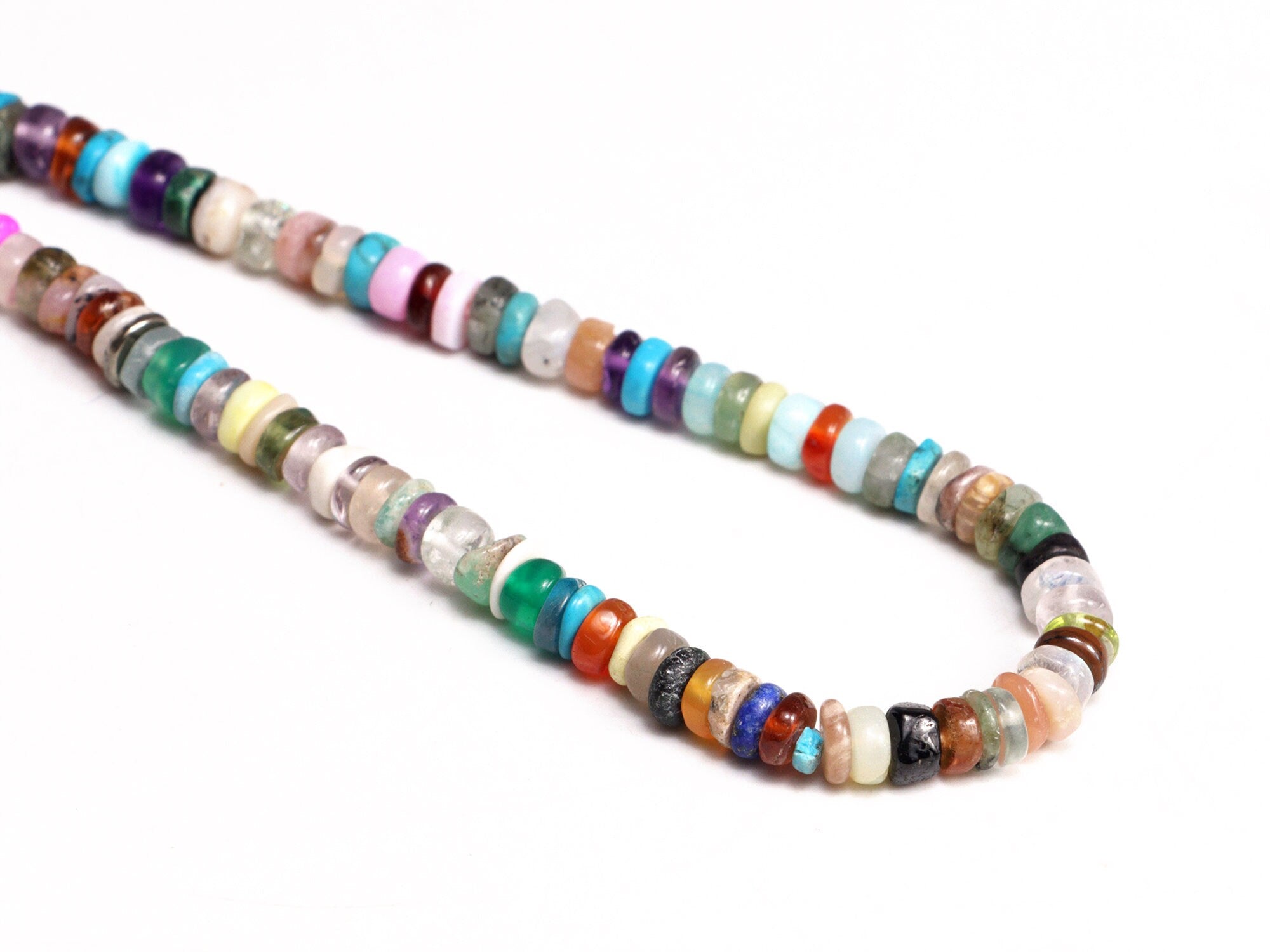 AA Quality Mix Semi Precious Gemstone Smooth Heishi Beads, SKU2078