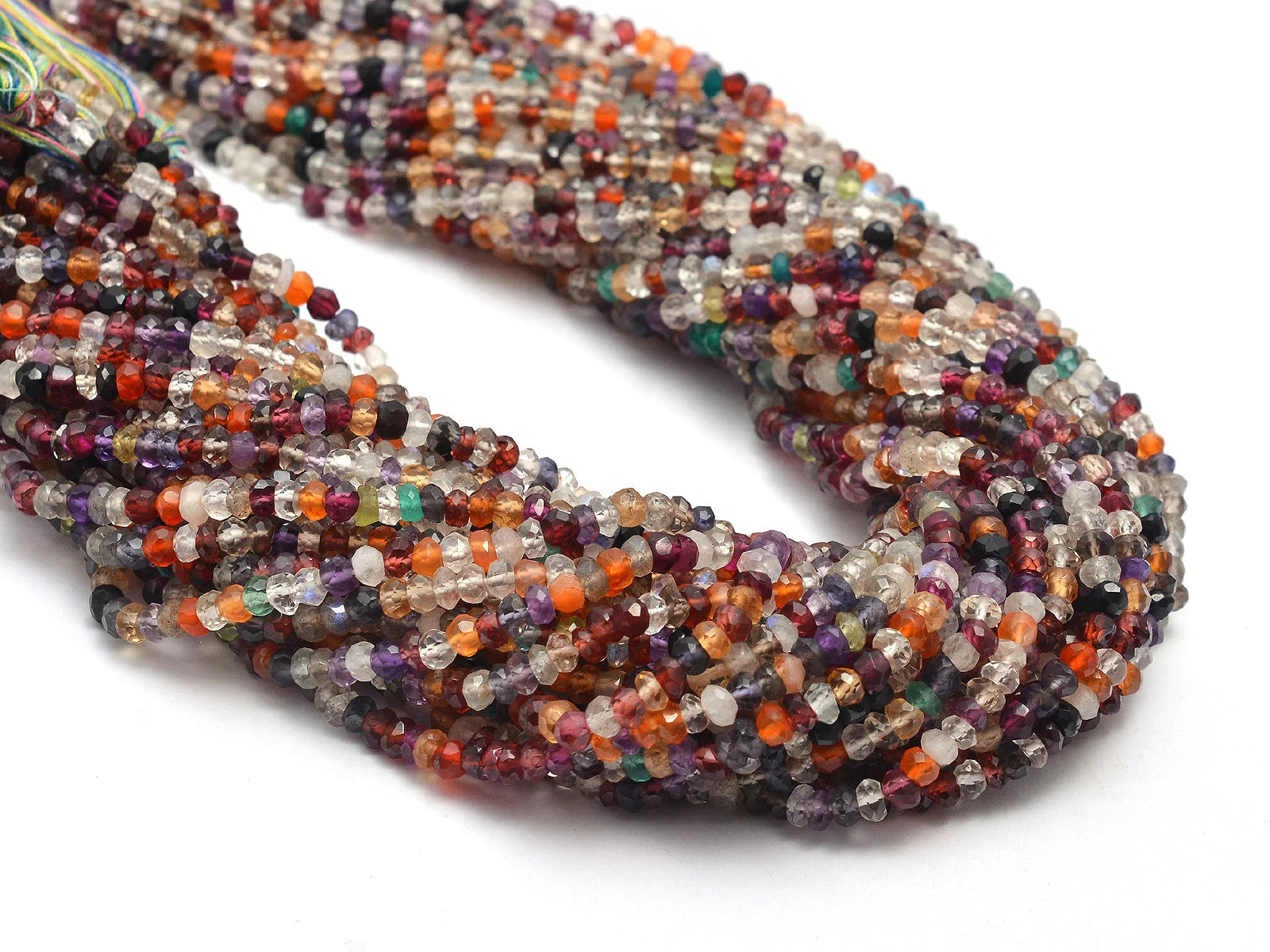 Mix Semi Precious Faceted Rondelle Beads, SKU716
