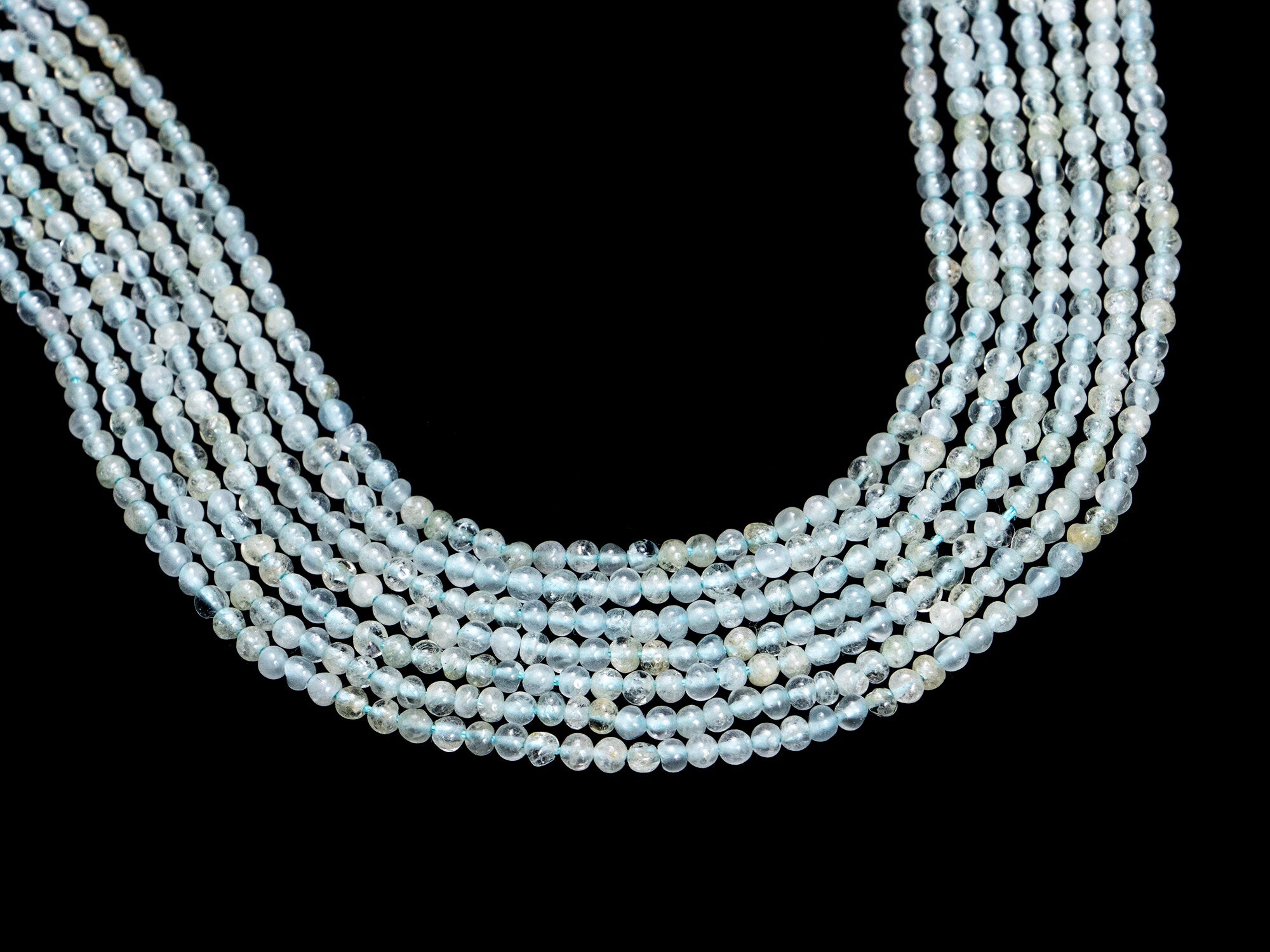AA Quality Blue Aquamarine Smooth Round Balls, SKU2050