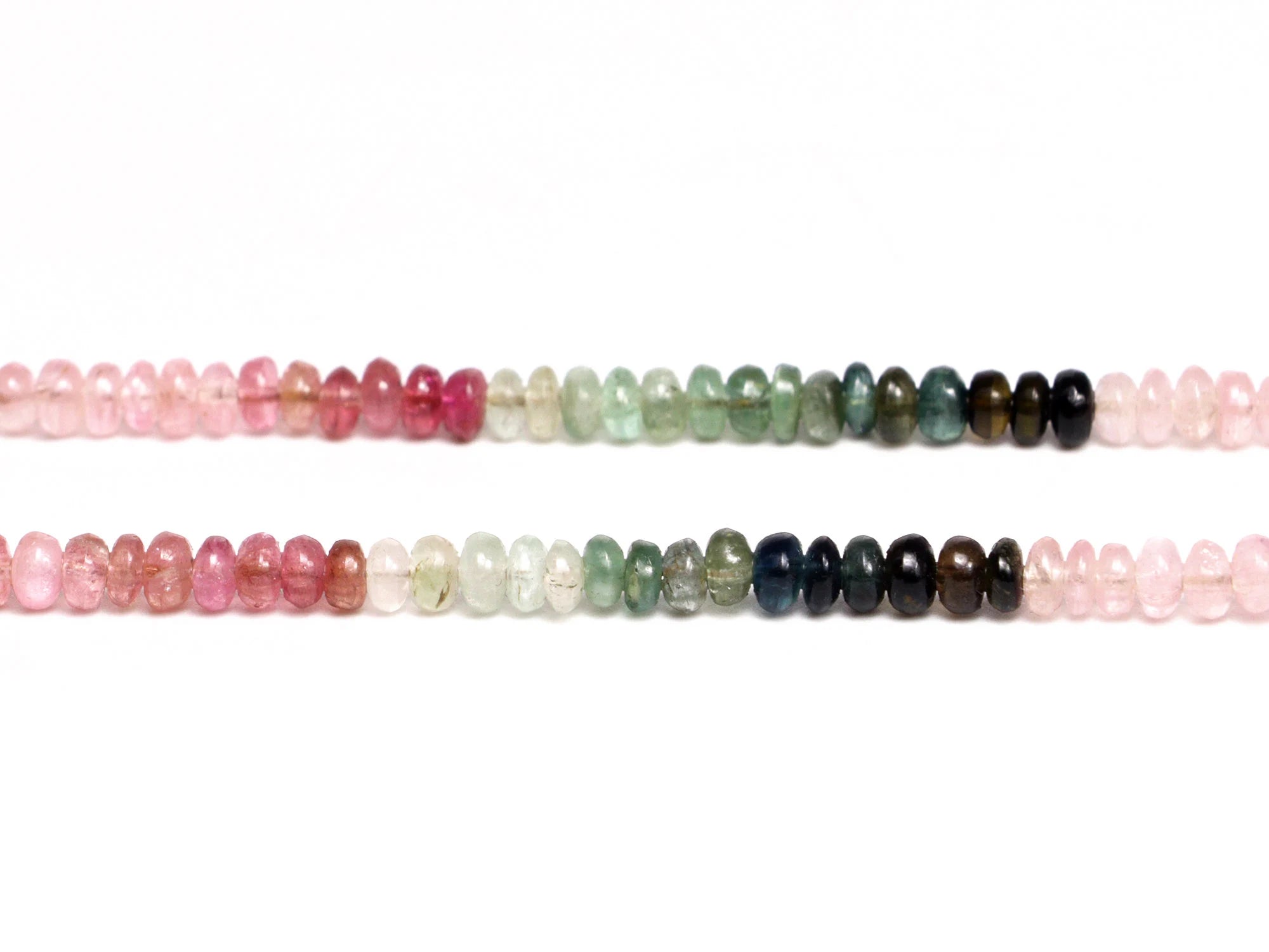 Afghani Multi Tourmaline Smooth Rondelle Beads, SKU2069
