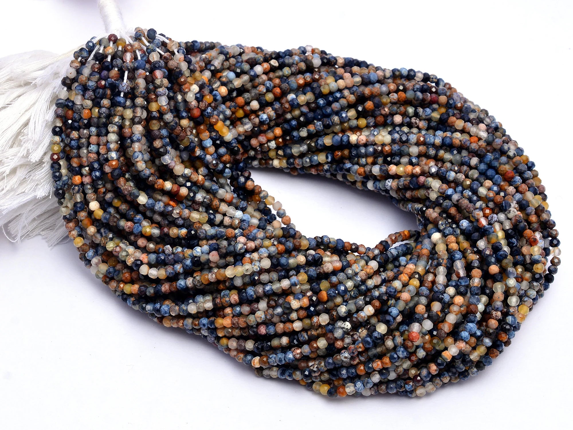 Natural Pietersite Micro Faceted Round Balls Beads, 3 mm, SKU964