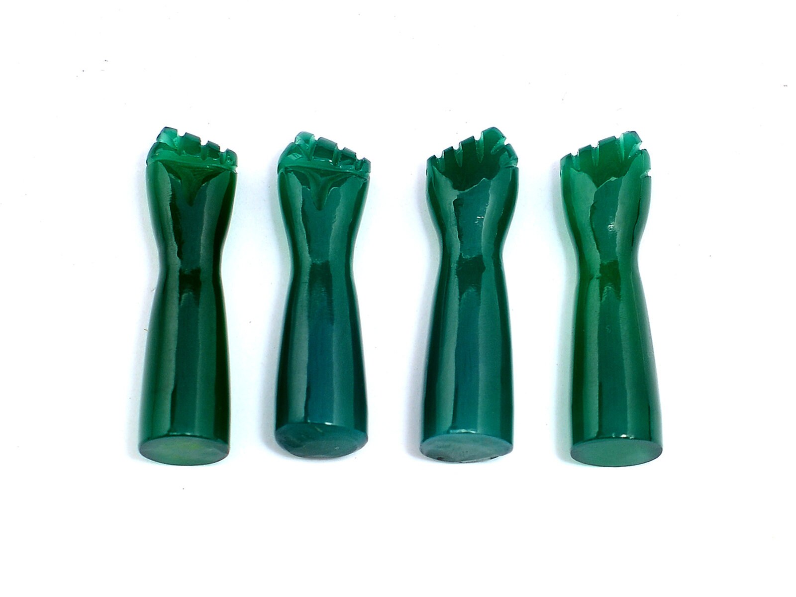 Green Onyx Carving Hand Pendant, 9x34 mm, SKU993