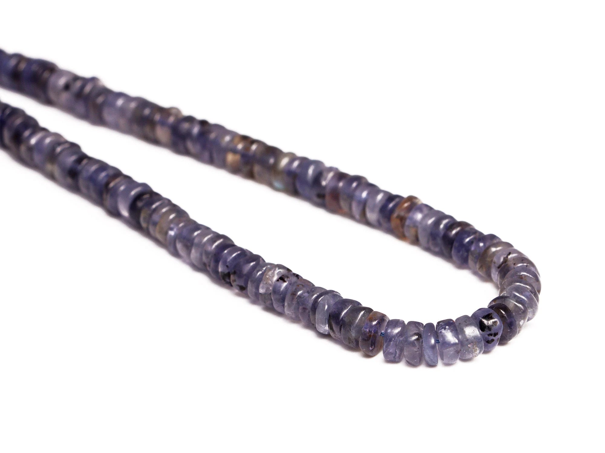 AA Quality Iolite Smooth Tyre Beads, SKU2082