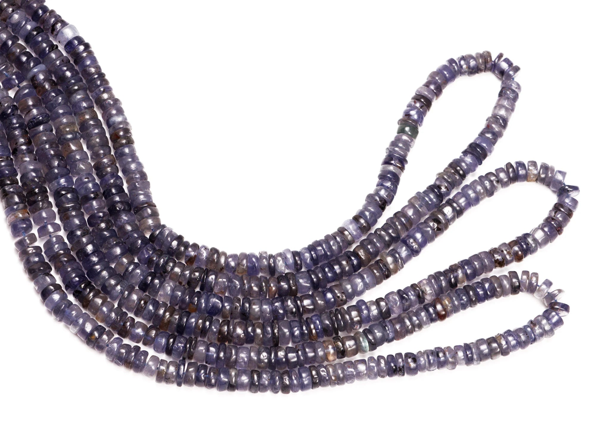 AA Quality Iolite Smooth Tyre Beads, SKU2082