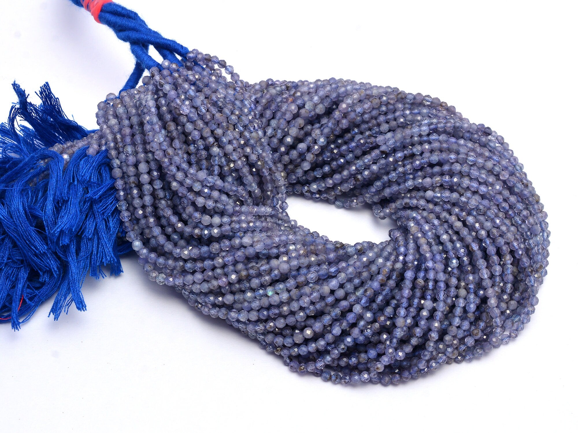 Natural Tanzanite Micro Faceted Round Balls Beads, 3 mm, SKU960