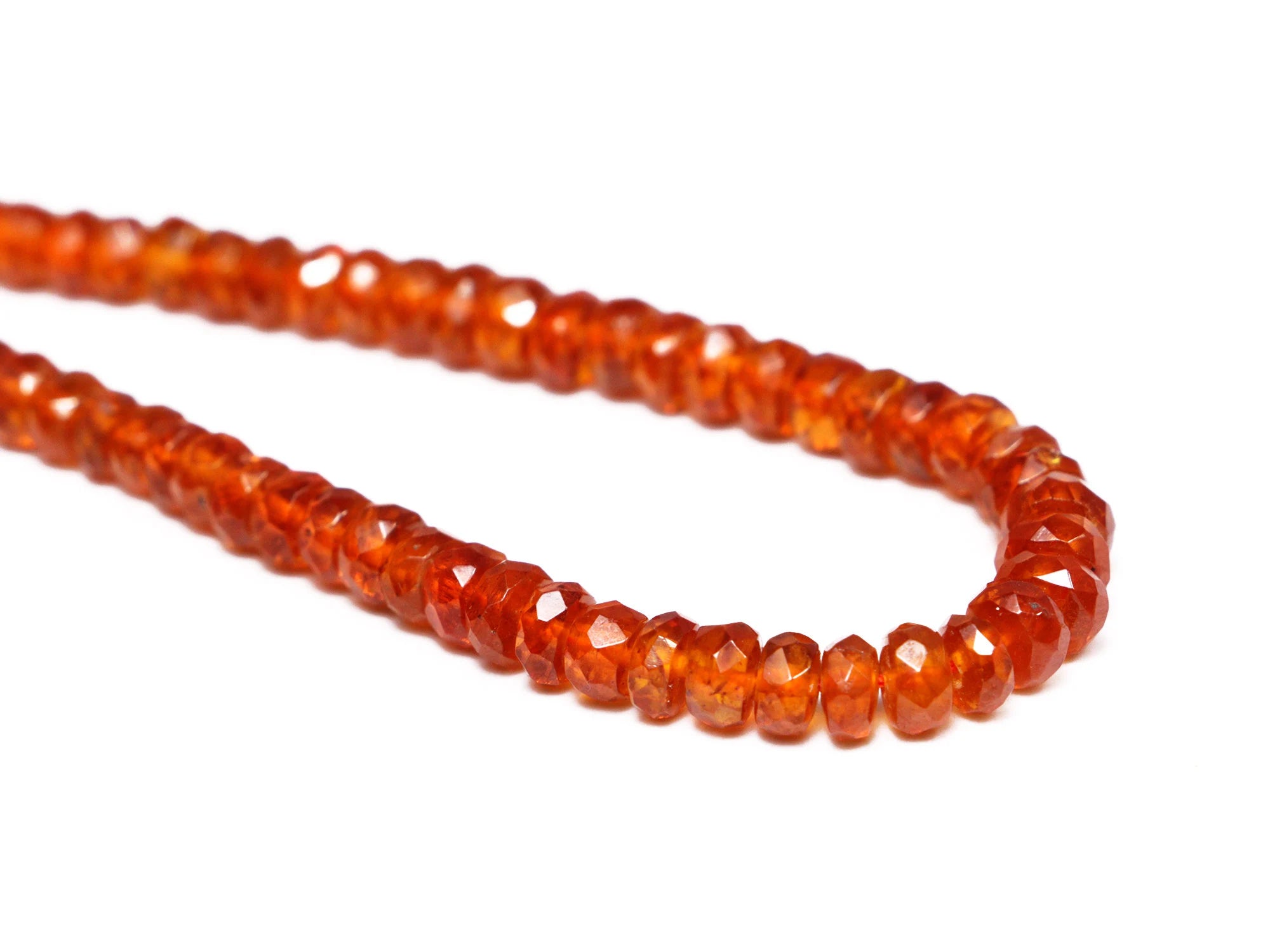AA Quality Orange Kyanite Faceted Rondelle Beads, SKU2125