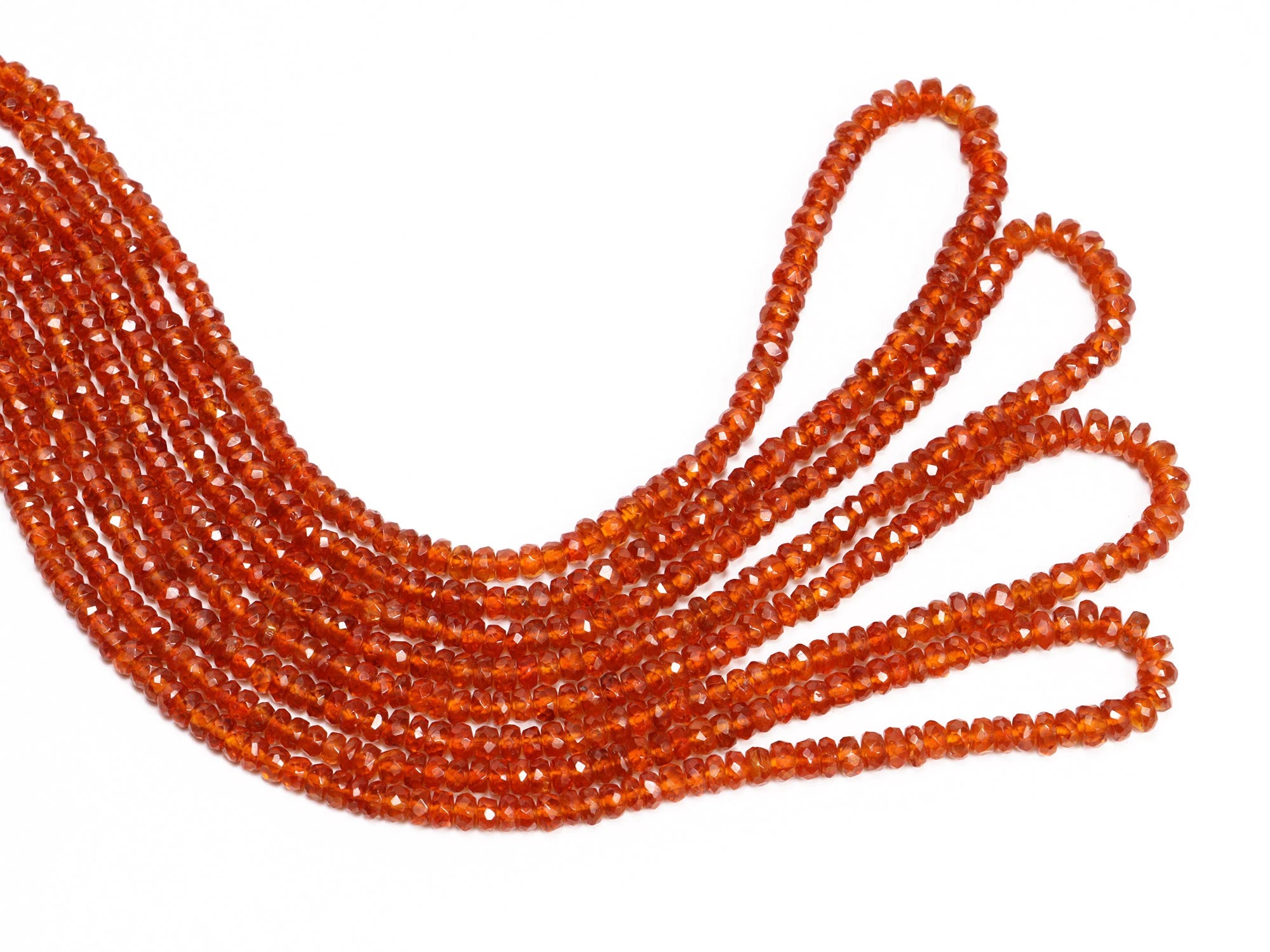AA Quality Orange Kyanite Faceted Rondelle Beads, SKU2125