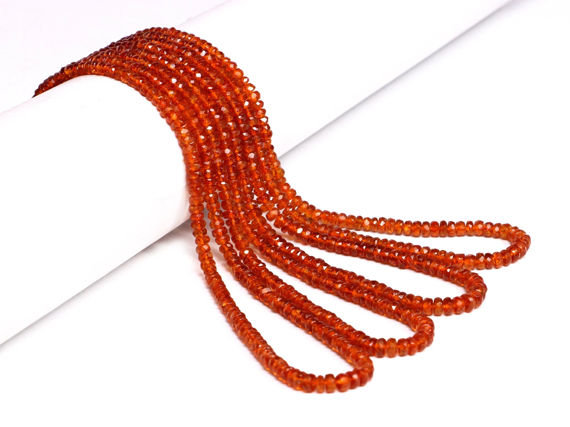 AA Quality Orange Kyanite Faceted Rondelle Beads, SKU2125