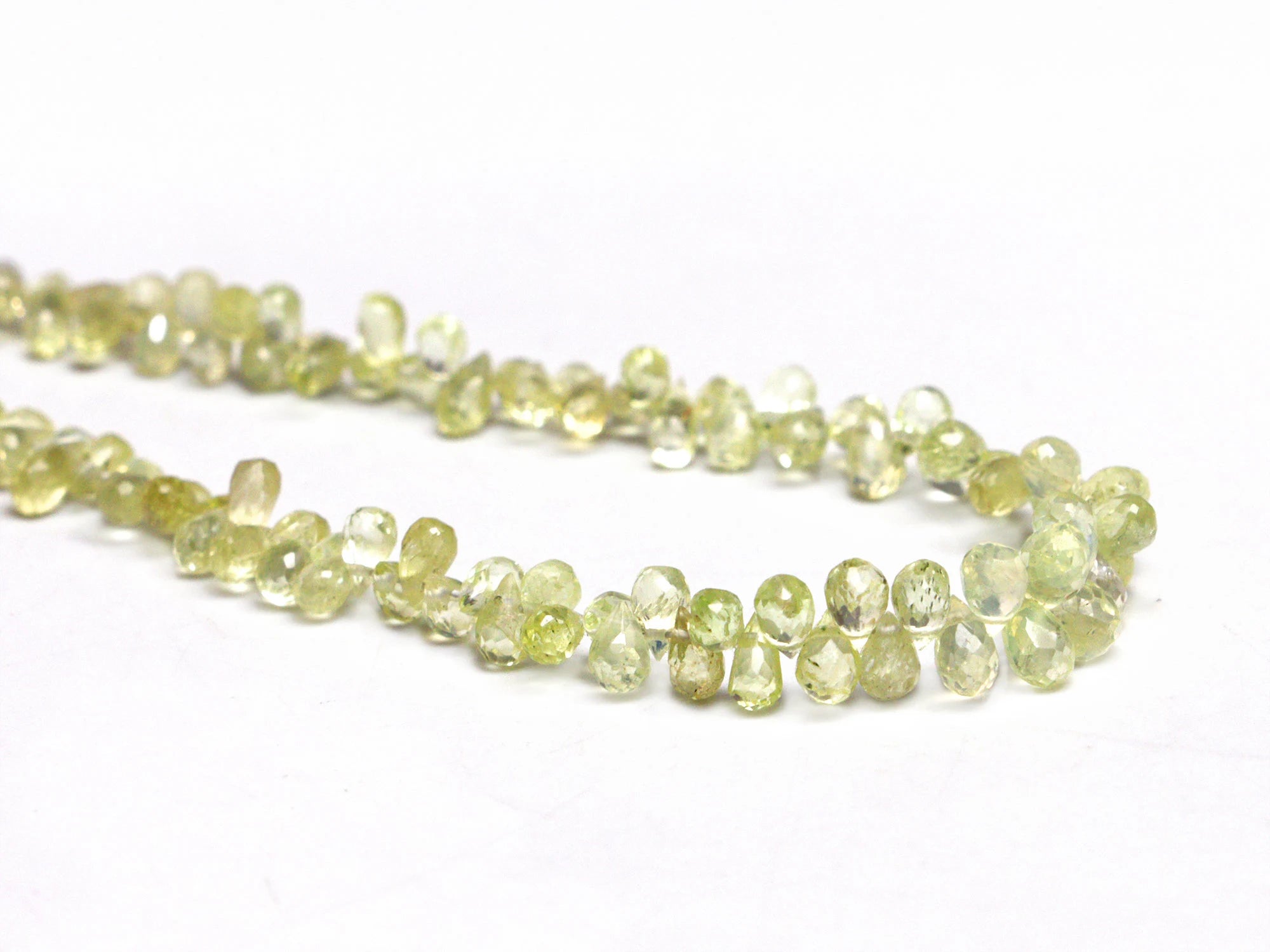 Natural Green Sapphire Faceted Drops Beads, 1.5x3 mm To 3.5x5.5 mm, Green Sapphire Teardrops, Sapphire Jewelry Making Gemstone Beads