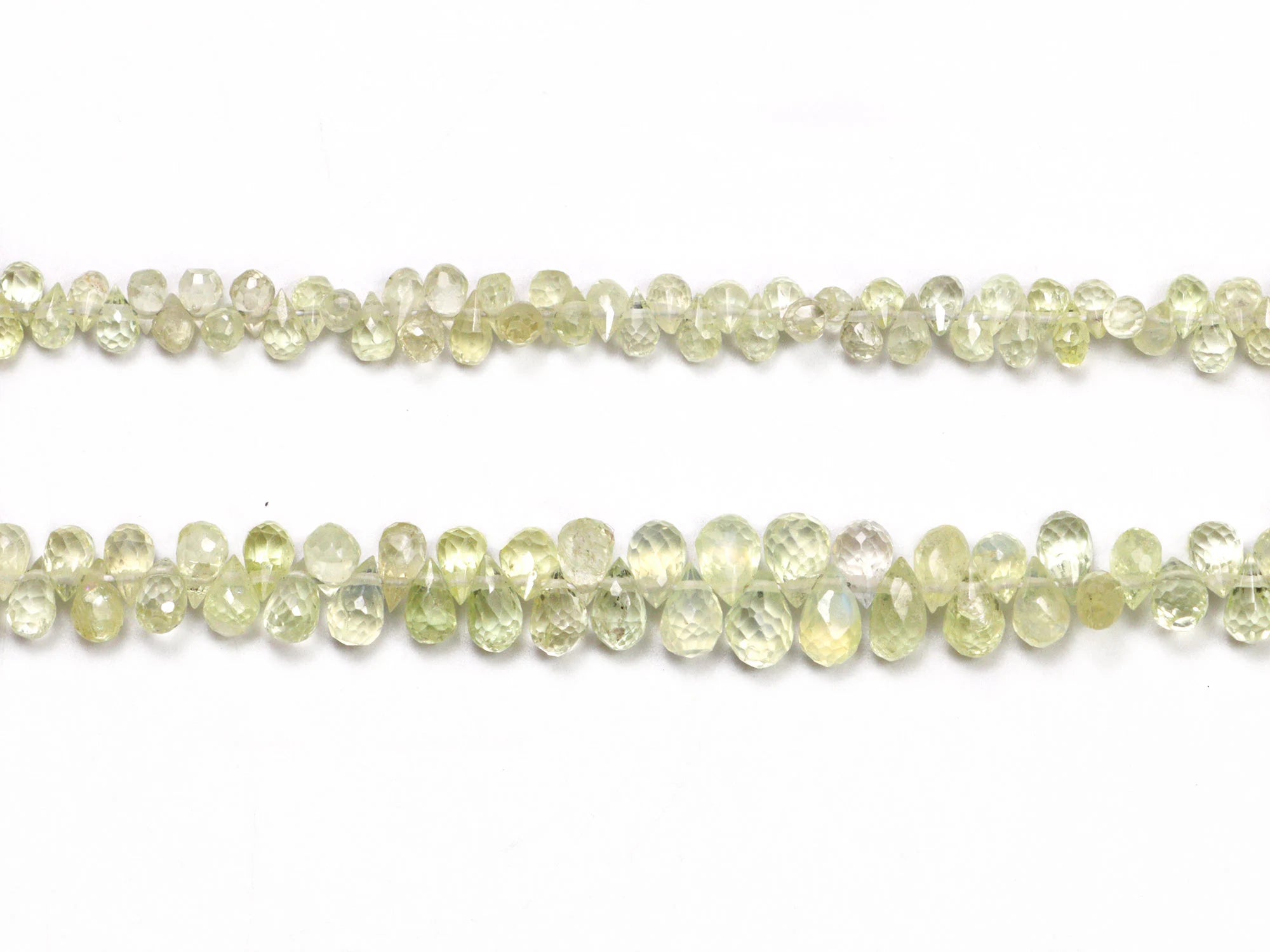 Natural Green Sapphire Faceted Drops Beads, 1.5x3 mm To 3.5x5.5 mm, Green Sapphire Teardrops, Sapphire Jewelry Making Gemstone Beads