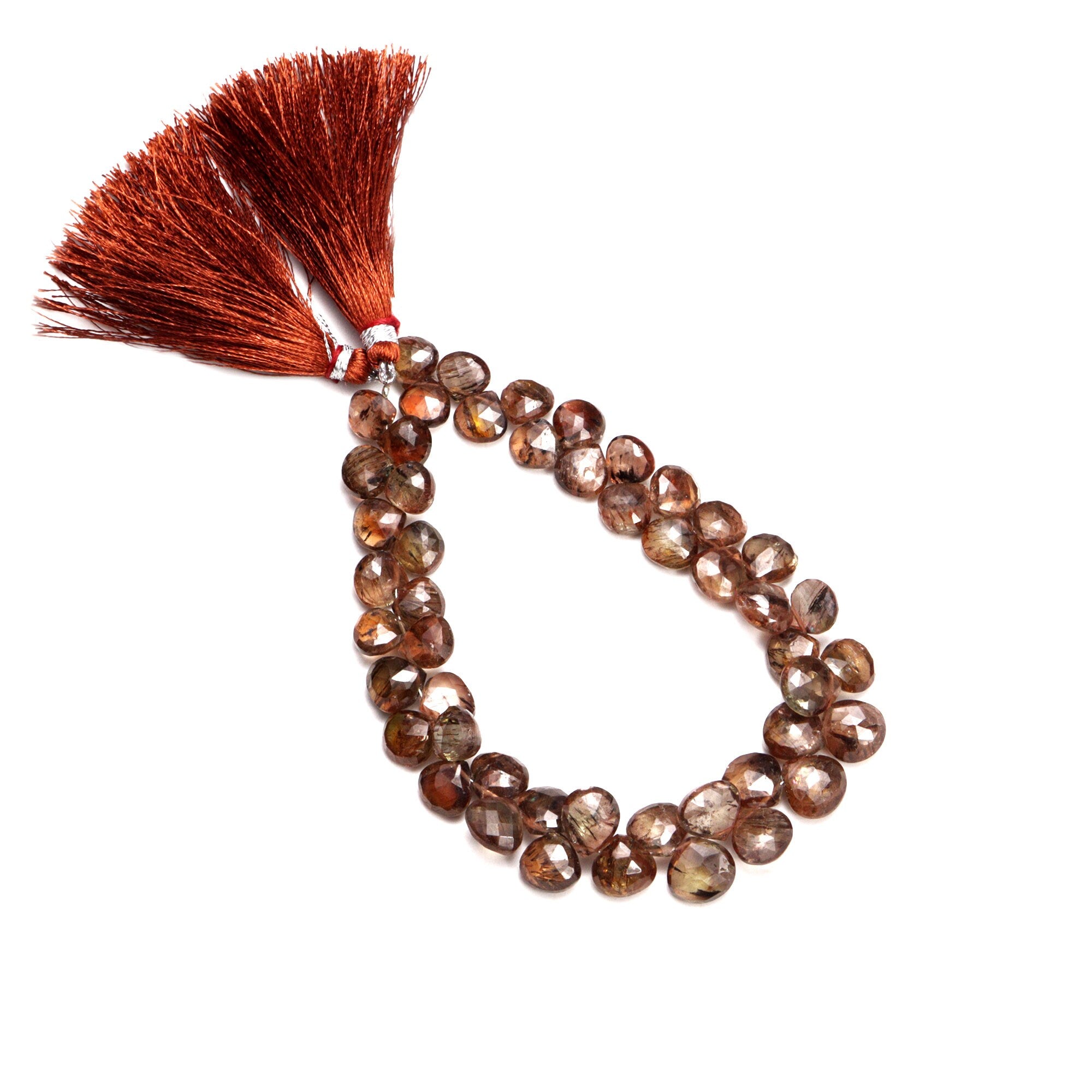 Natural Natural Andalusite Faceted Heart Shape Beads, 8 Inch Strand, (SKU058)