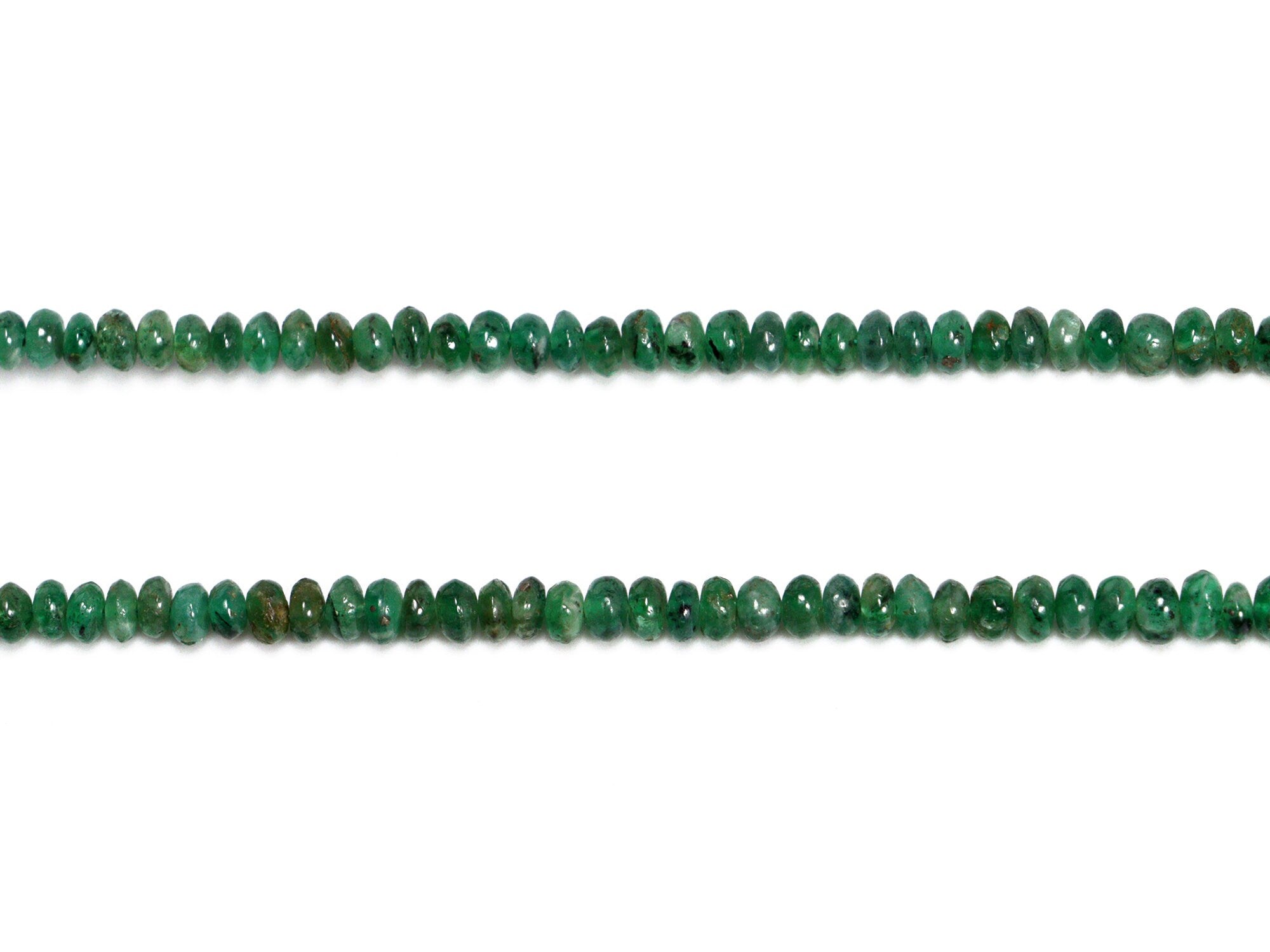 Emerald Smooth Rondelle Beads, 2 mm To 3.5 mm, SKU2150