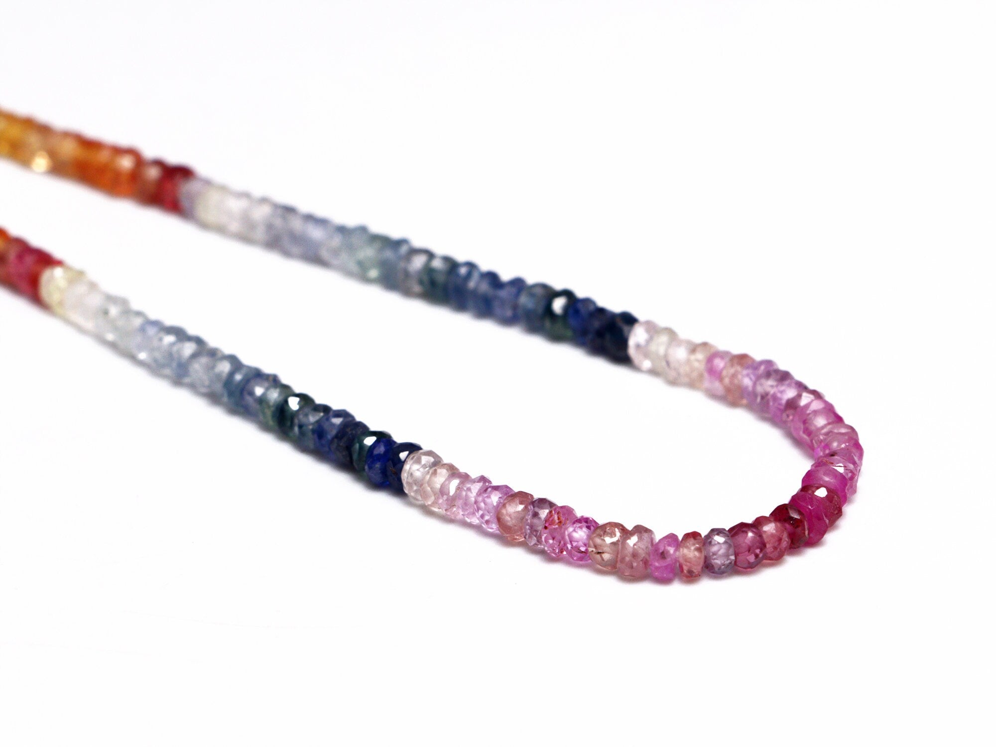 Natural Multi Sapphire Faceted Rondelle Beads, SKU2124