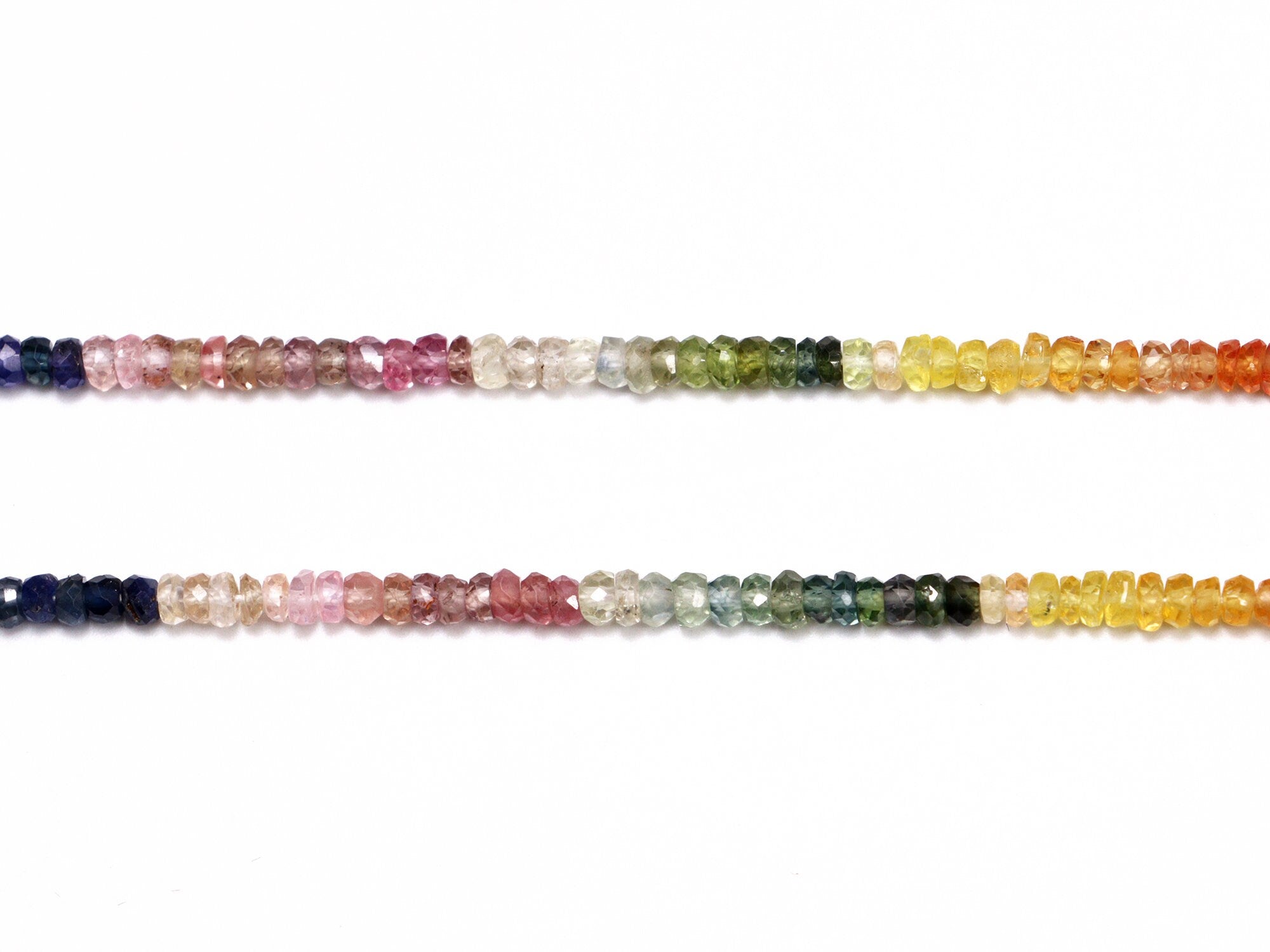 Natural Multi Sapphire Faceted Rondelle Beads, SKU2124