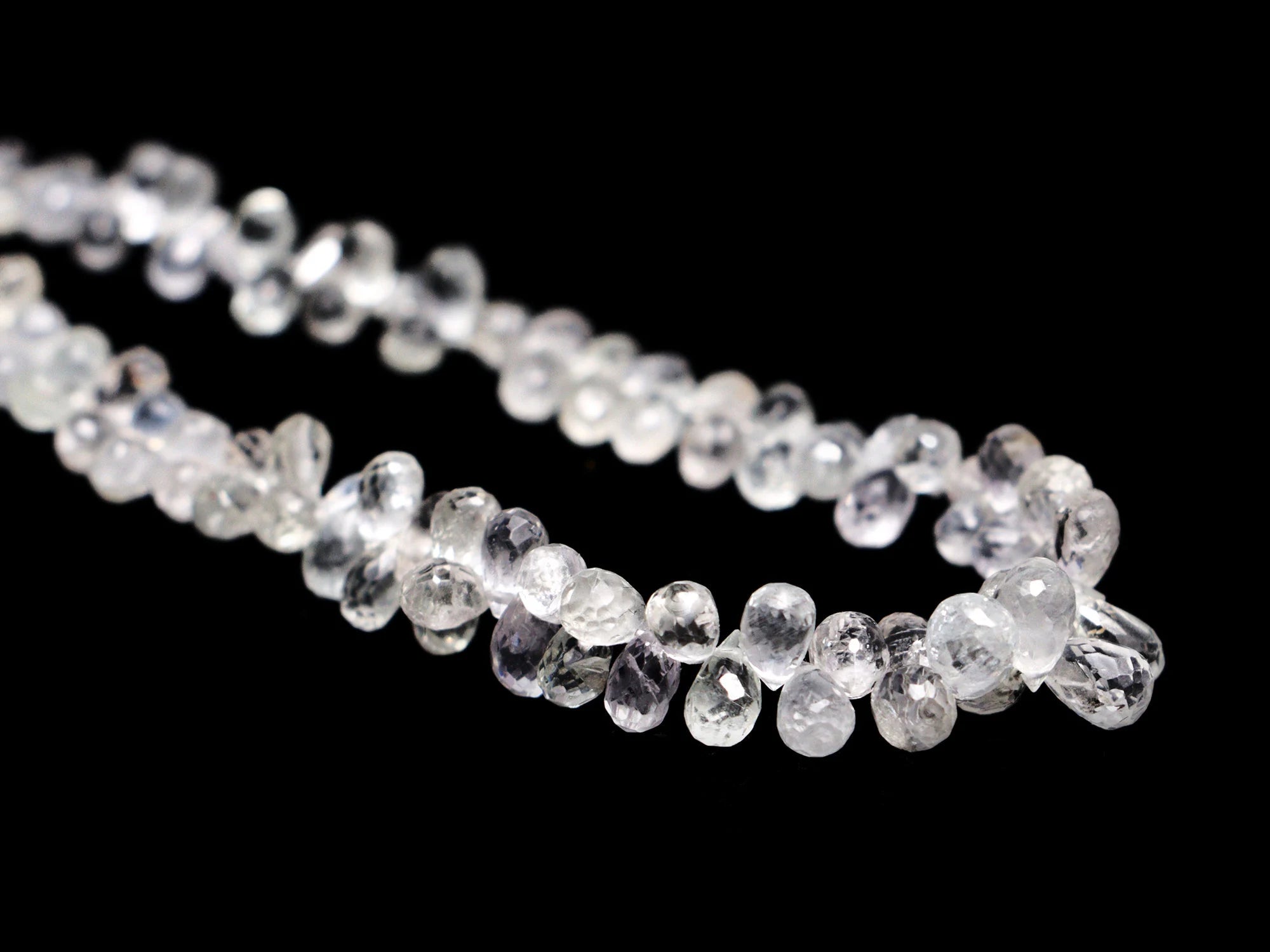 Green Sapphire Faceted Teardrop Beads, 2x3 mm To 4x6 mm, Green Sapphire Faceted Drops, Sapphire Jewelry Making Gemstone Beads