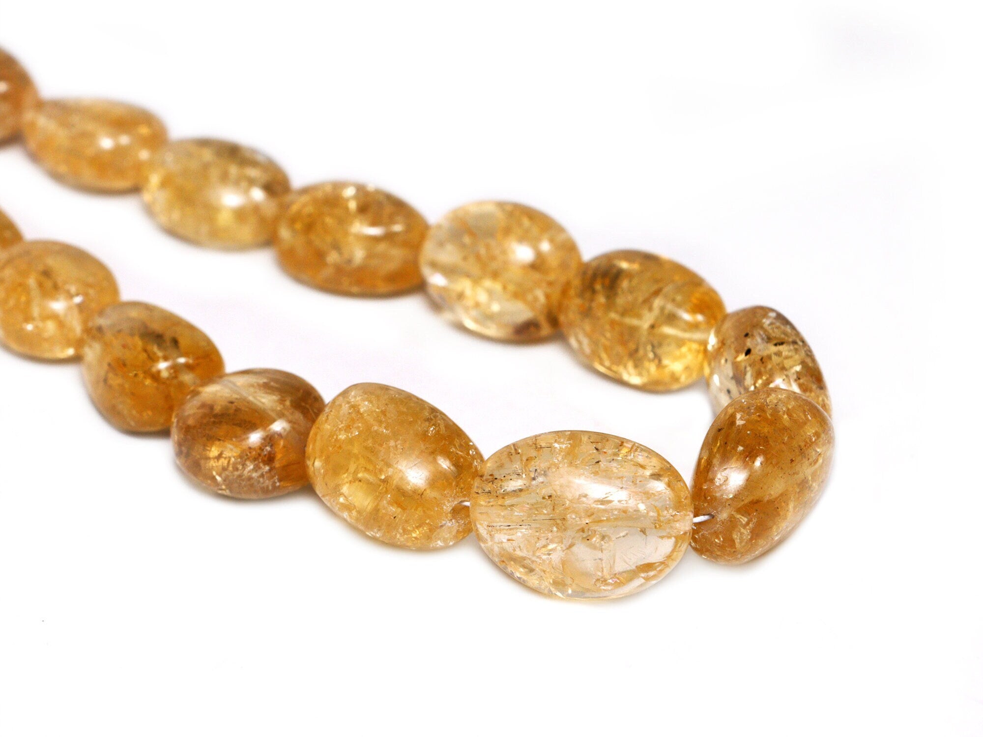 Natural Scapolite Smooth Tumble Beads, 18 Inch Strand, Handmade Gemstone Beads, SKU2162