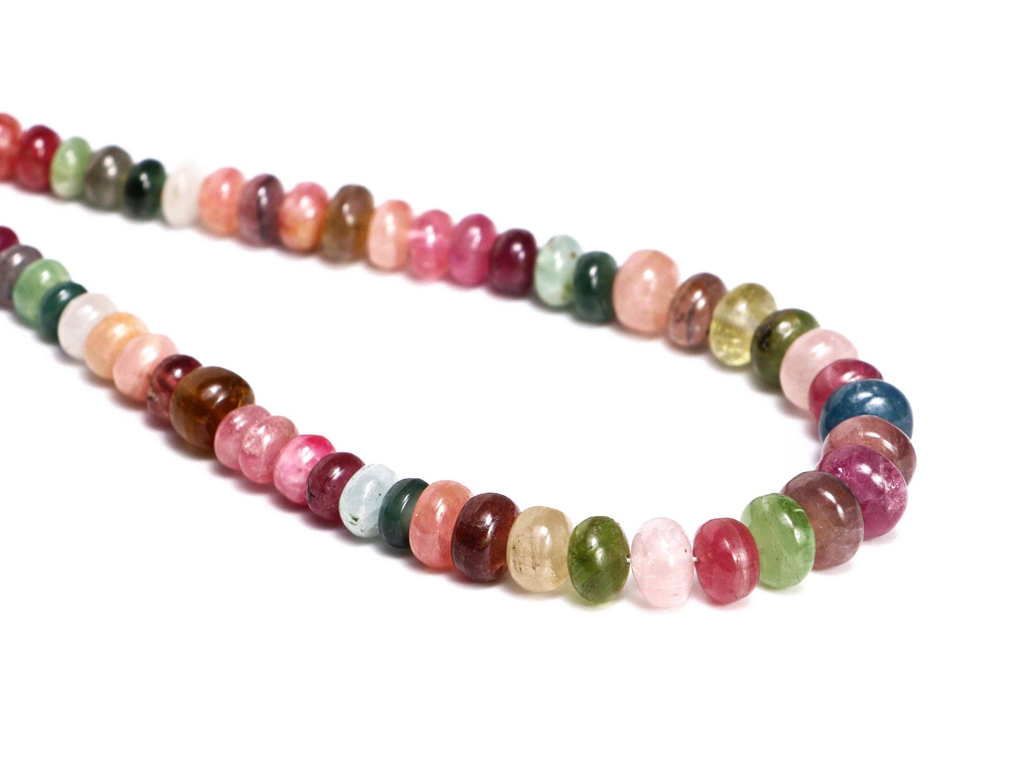 Natural Afghani Tourmaline Smooth Rondelle Beads, 5 To 8.5 mm, SKU2178