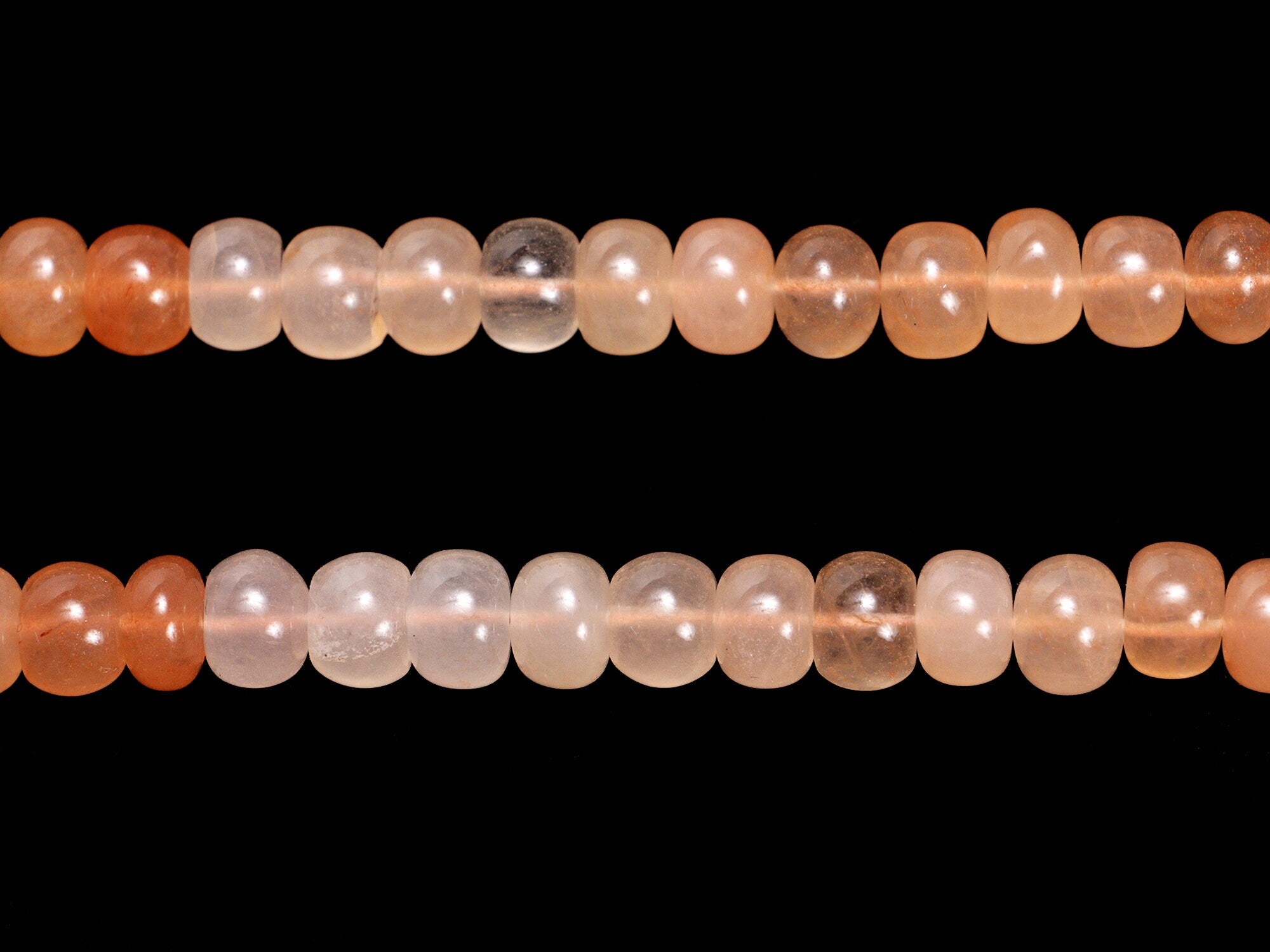 Natural Peach Aventurine Smooth Rondelle Beads, SKU2173