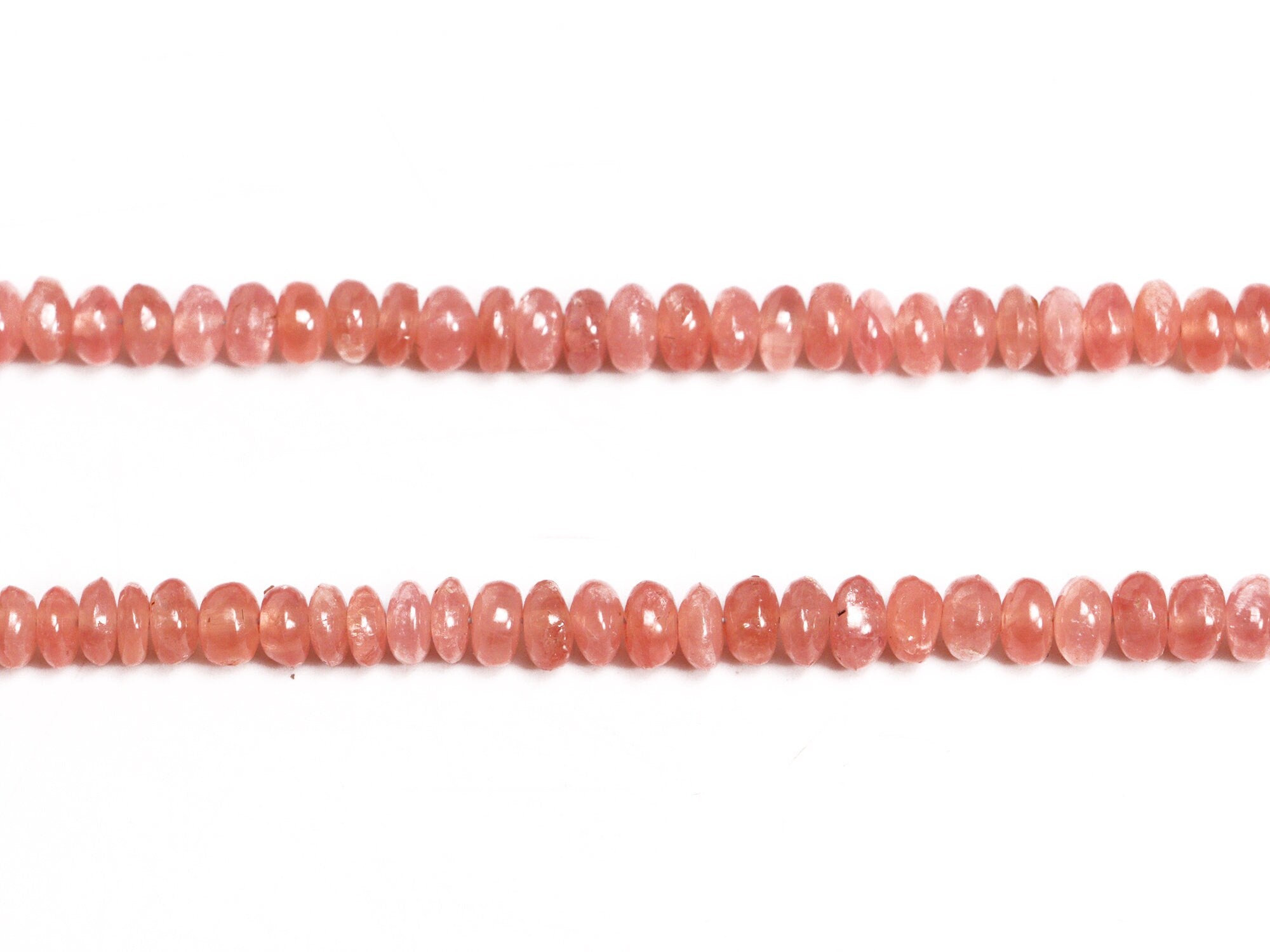 Natural Rhodochrosite Smooth Rondelle Beads, SKU2158