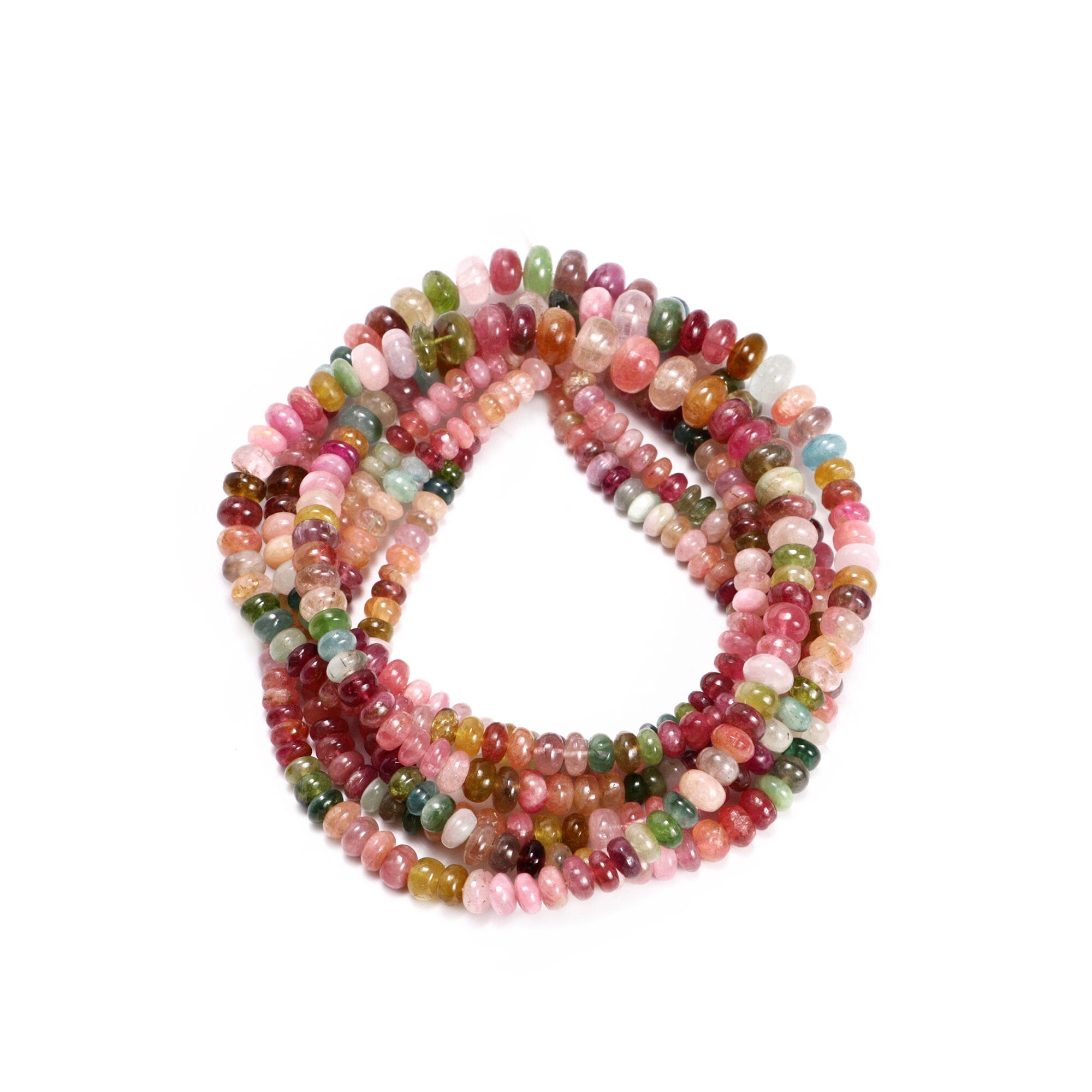 Natural Afghani Tourmaline Smooth Rondelle Beads, 5 To 8.5 mm, SKU2178