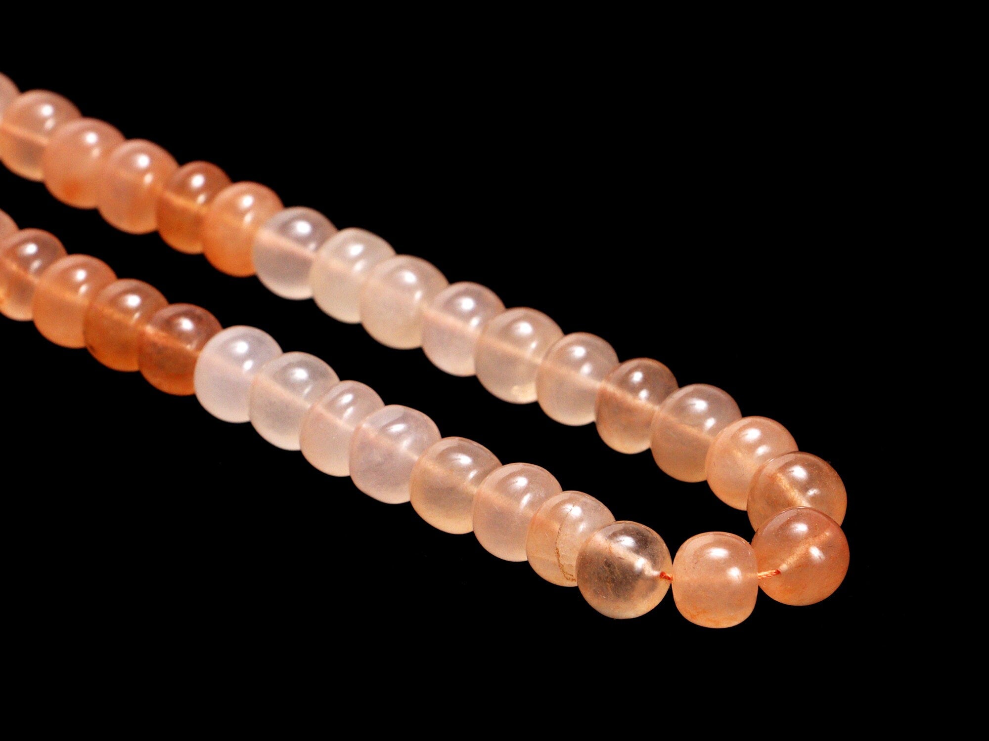 Natural Peach Aventurine Smooth Rondelle Beads, SKU2173