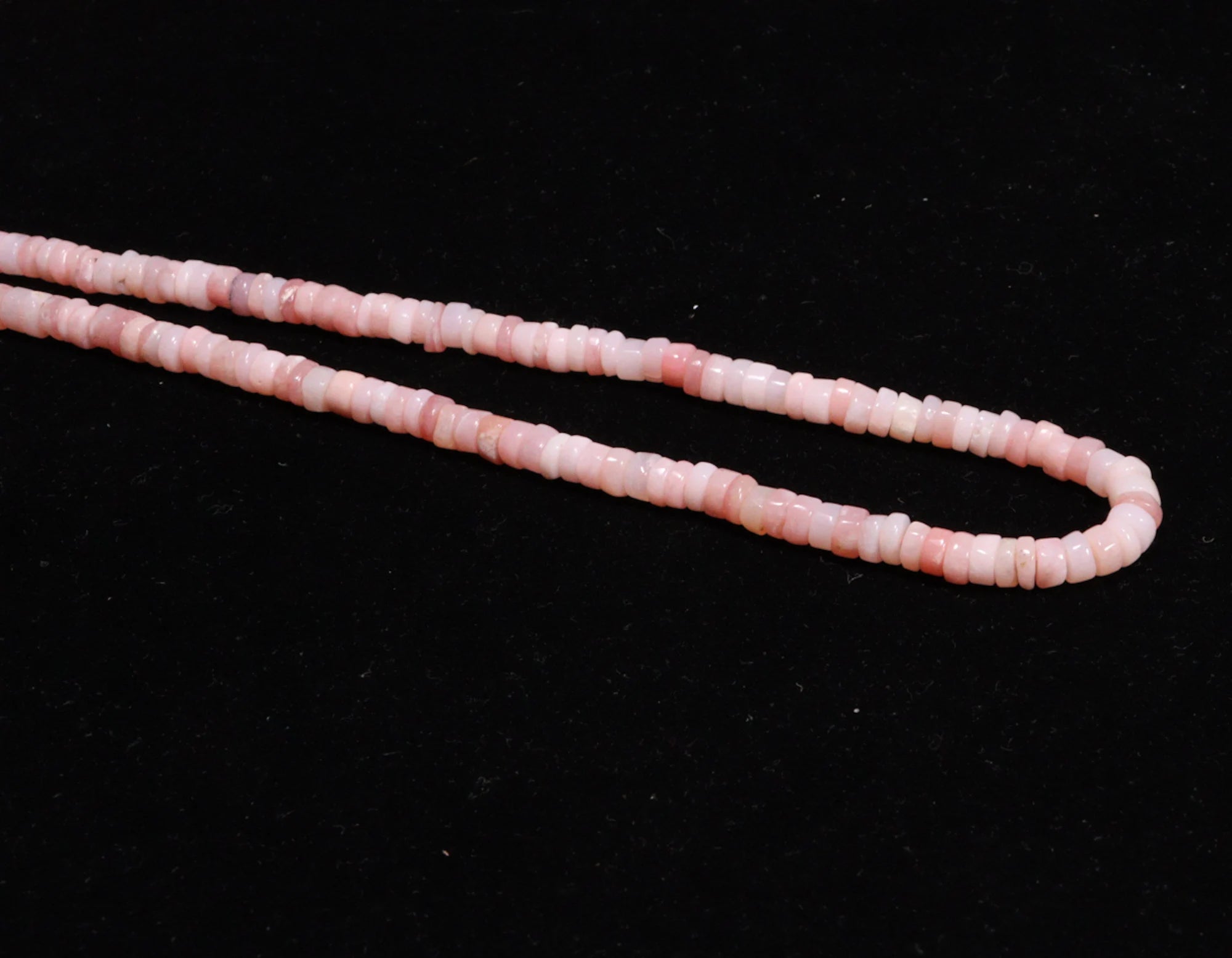 Natural Pink Opal Smooth Tyre Beads, Pink Opal Heishi Beads, SKU2238