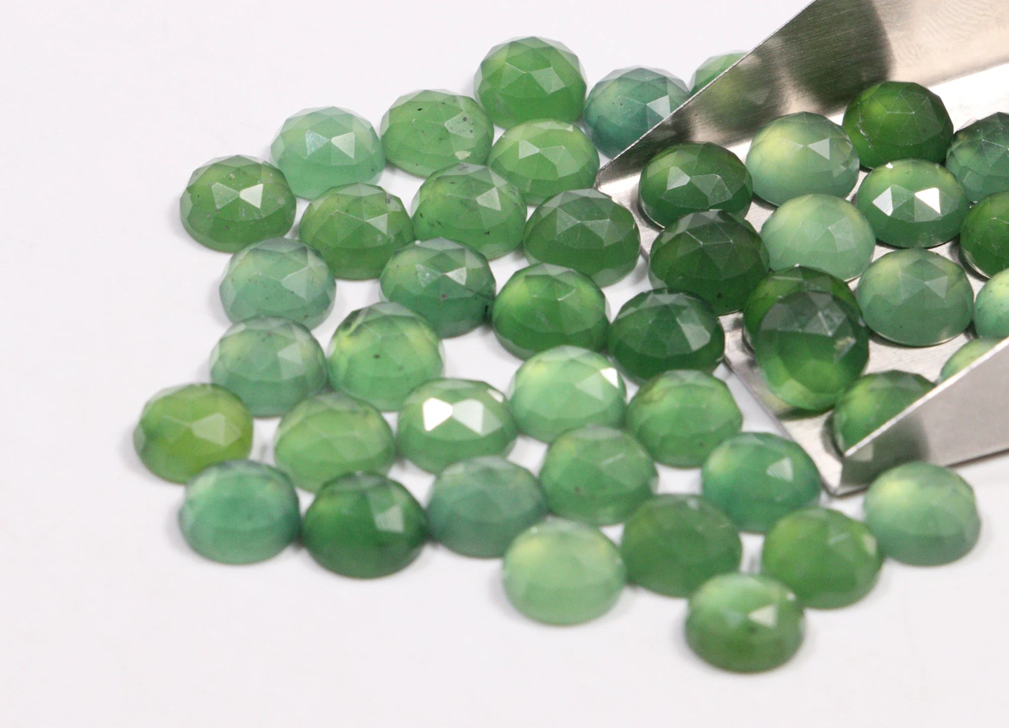 Green Aventurine Faceted Round Loose Gemstone, 8 mm, SKU2232