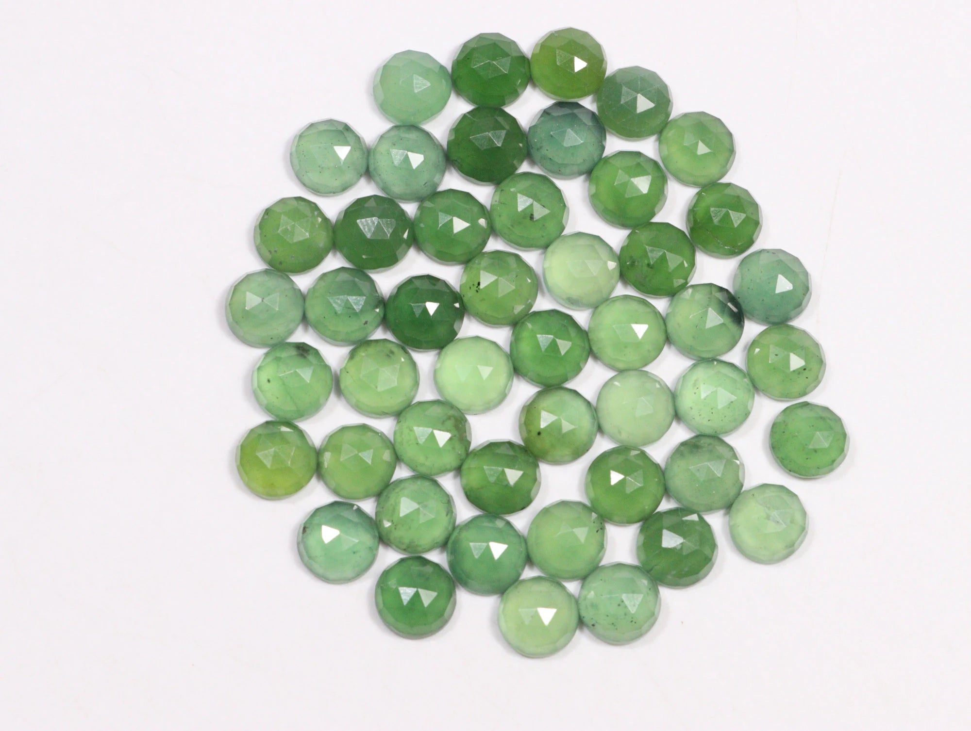 Green Aventurine Faceted Round Loose Gemstone, 8 mm, SKU2232
