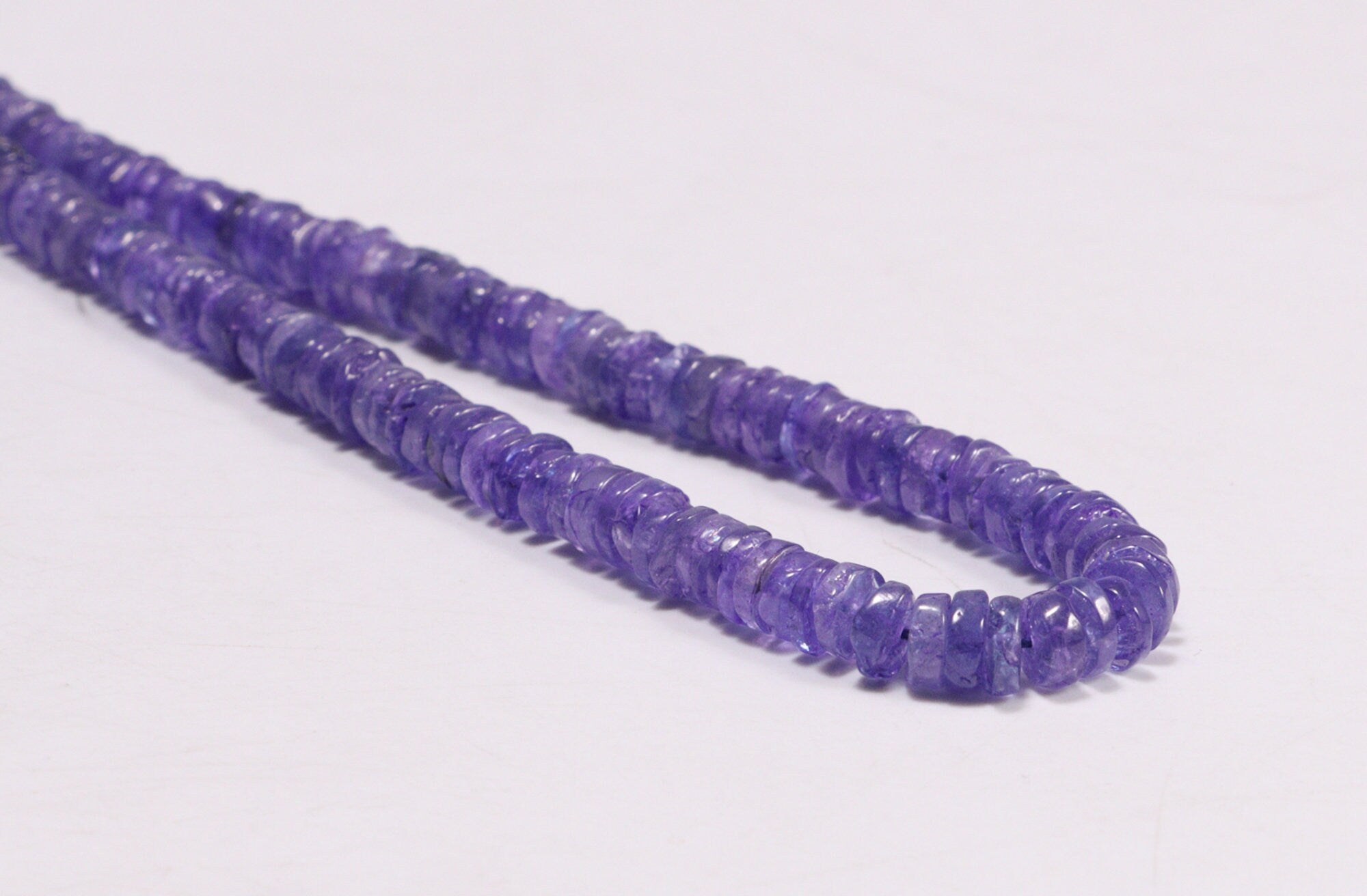 Tanzanite Smooth Tyre Beads, Tanzanite Heishi Beads, SKU2240