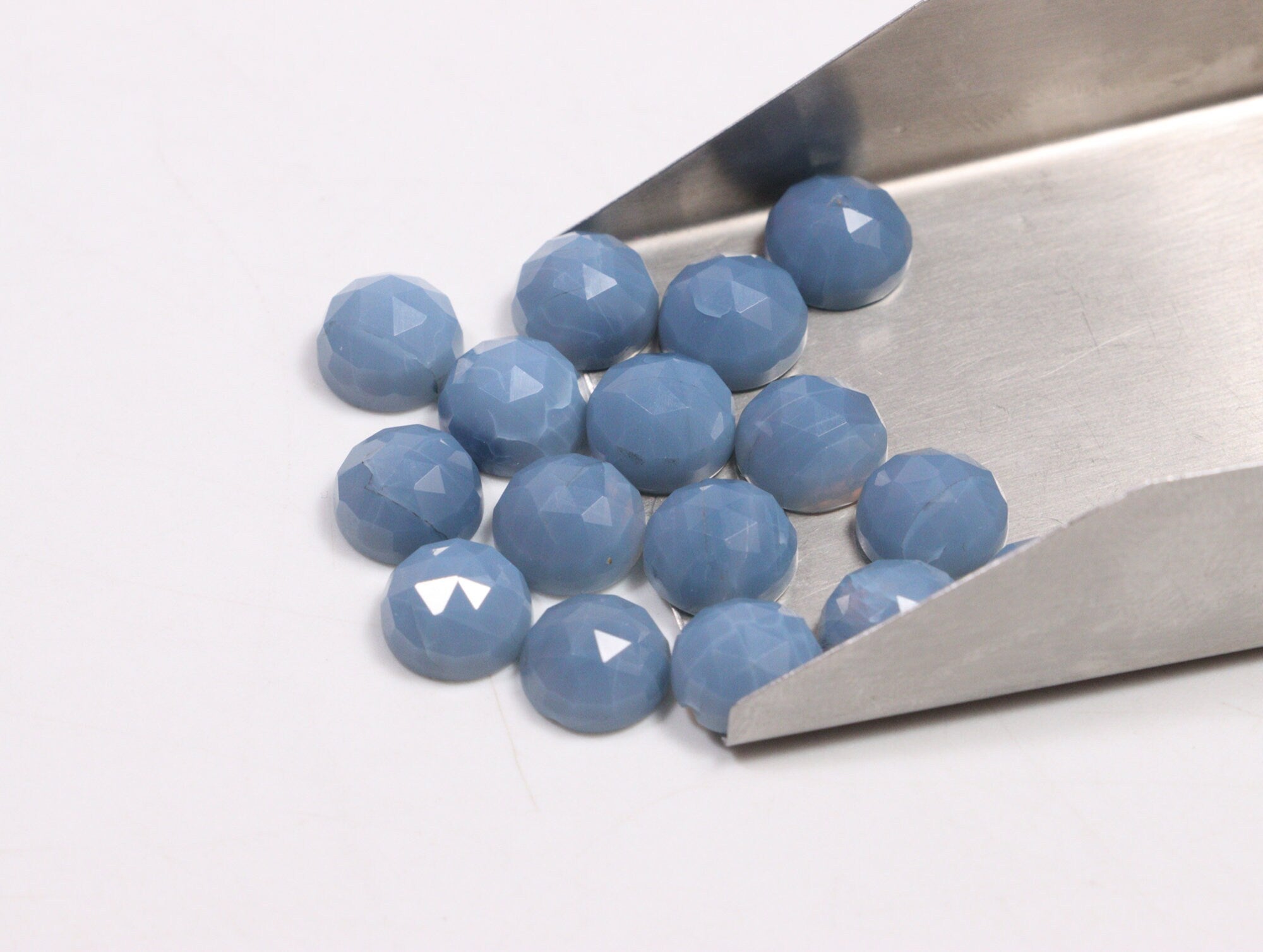 8 Pieces Lot Natural Dark Blue Opal Faceted Round Loose Gemstone, 8 mm, SKU2217