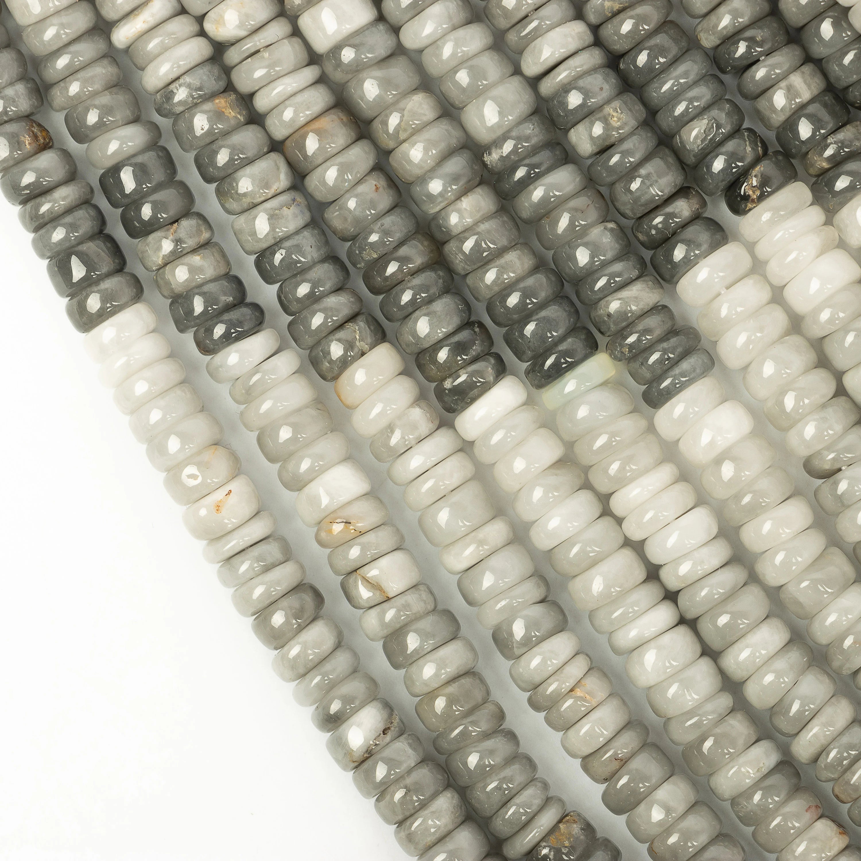 Natural Cat's Eye Smooth Tyre Beads, Cat's Eye Heishi Beads, SKU2207