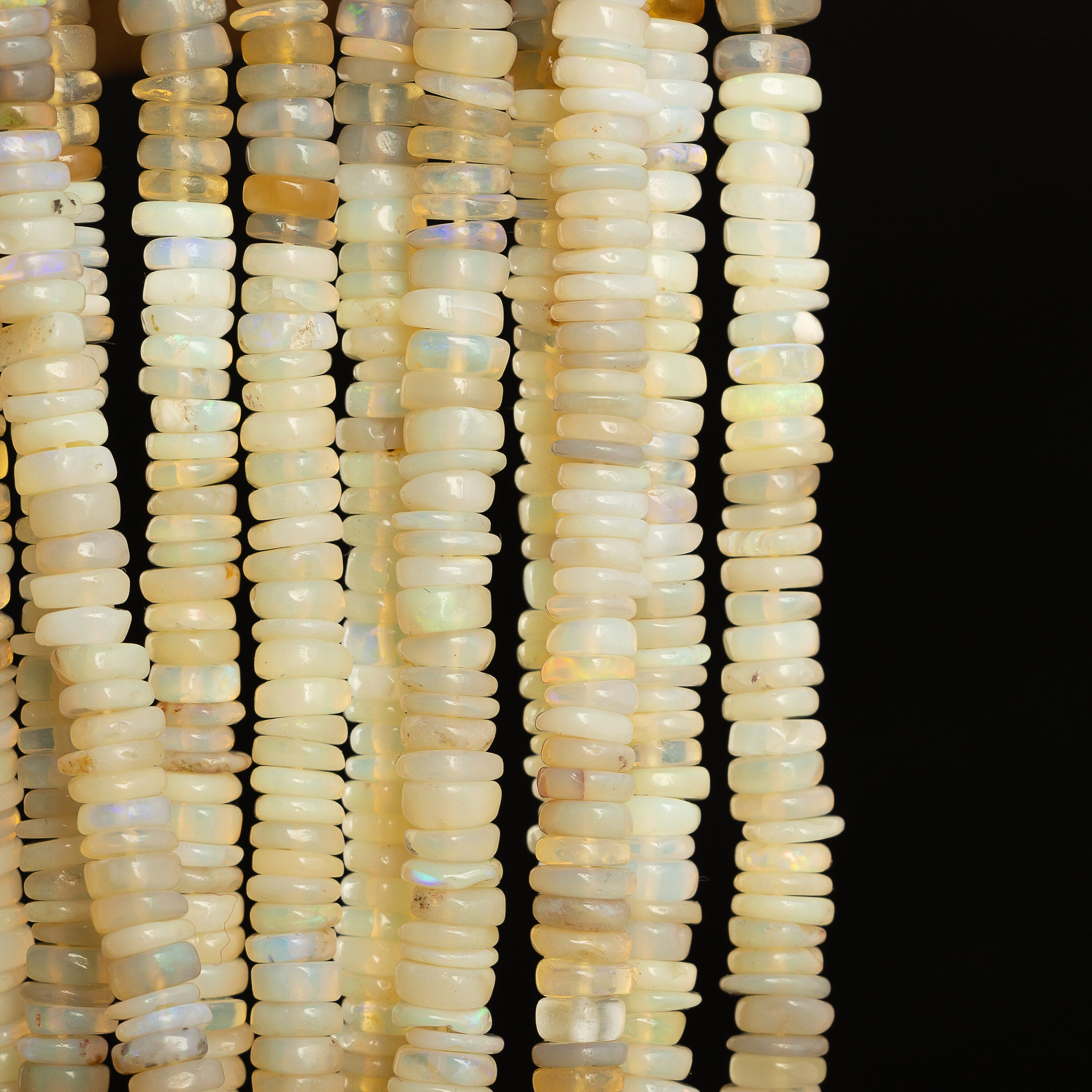 Australian Opal Smooth Heishi Beads, Australian Opal Tyre Beads,  SKU2212