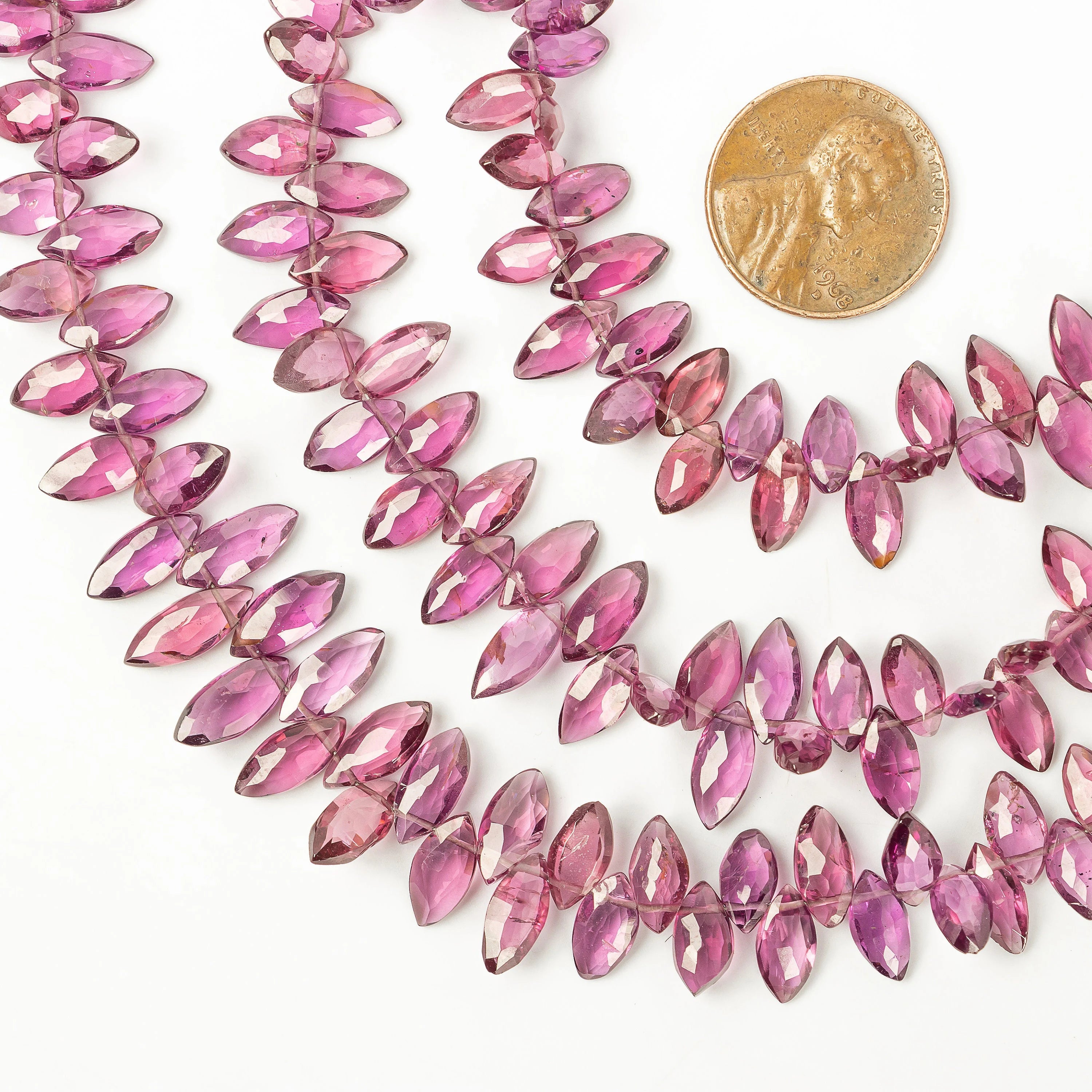 Rhodolite Garnet Faceted Marquise Beads, Garnet Marquise Beads, SKU2215