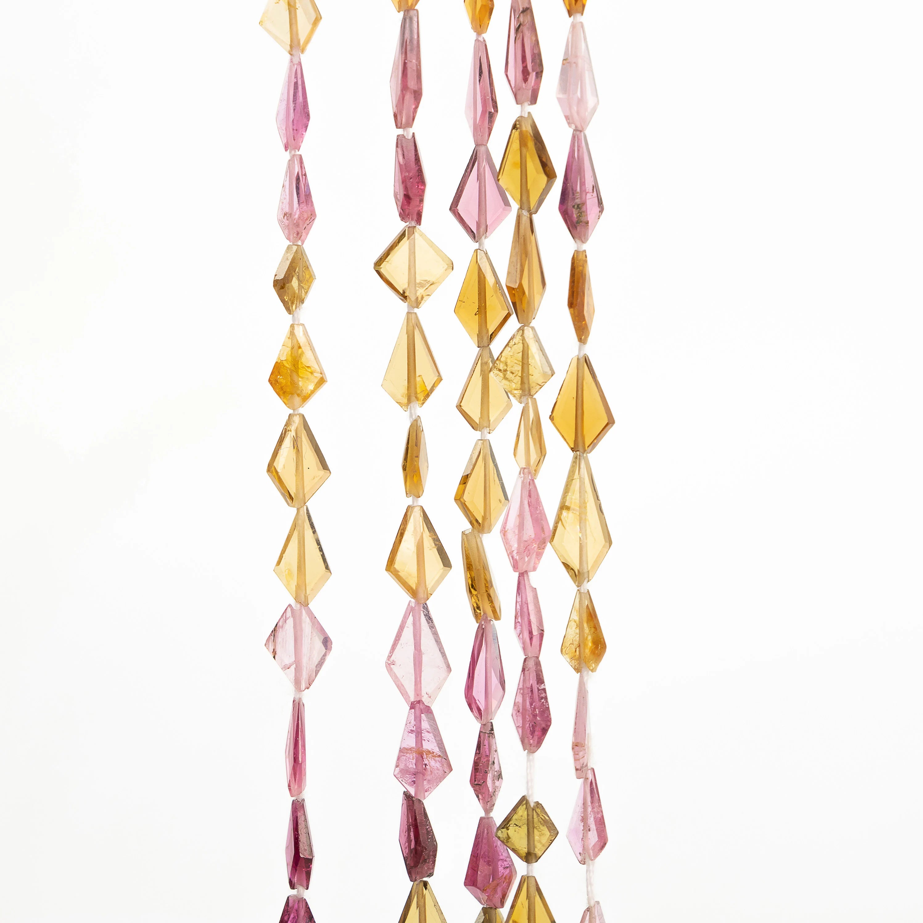 Multi Tourmaline Faceted Kite Shape Beads, 4x5 mm To 5x7 mm, SKU2235
