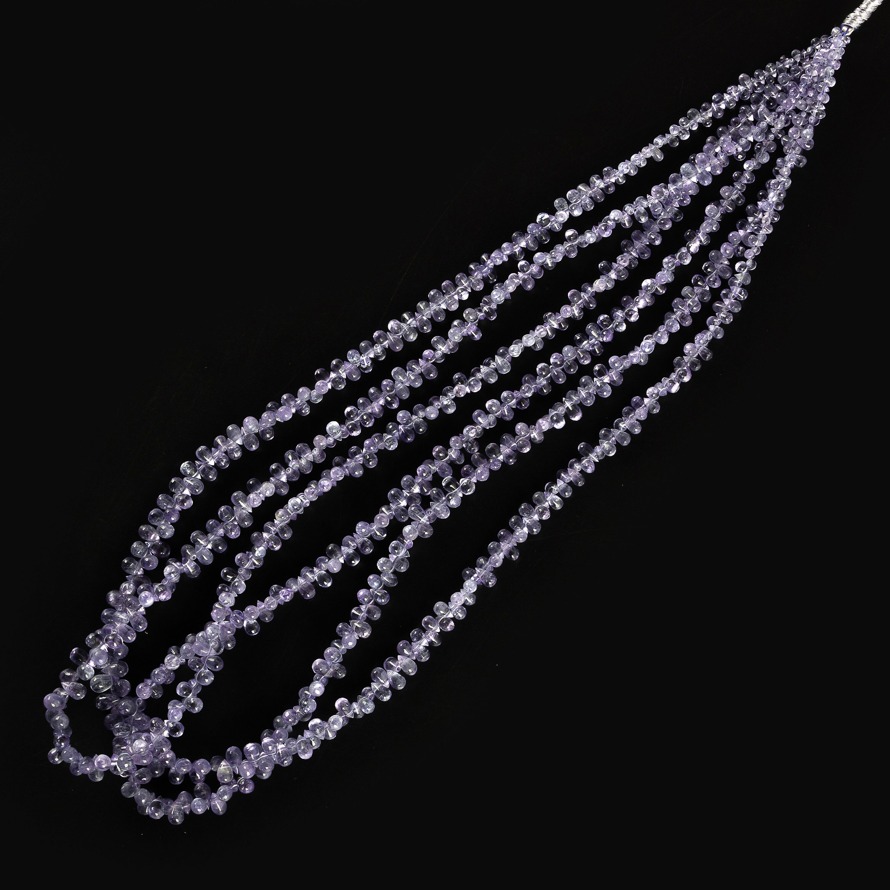 Natural Tanzanite Smooth Drops Beads, 2x2.5 To 3x4 mm, SKU2245