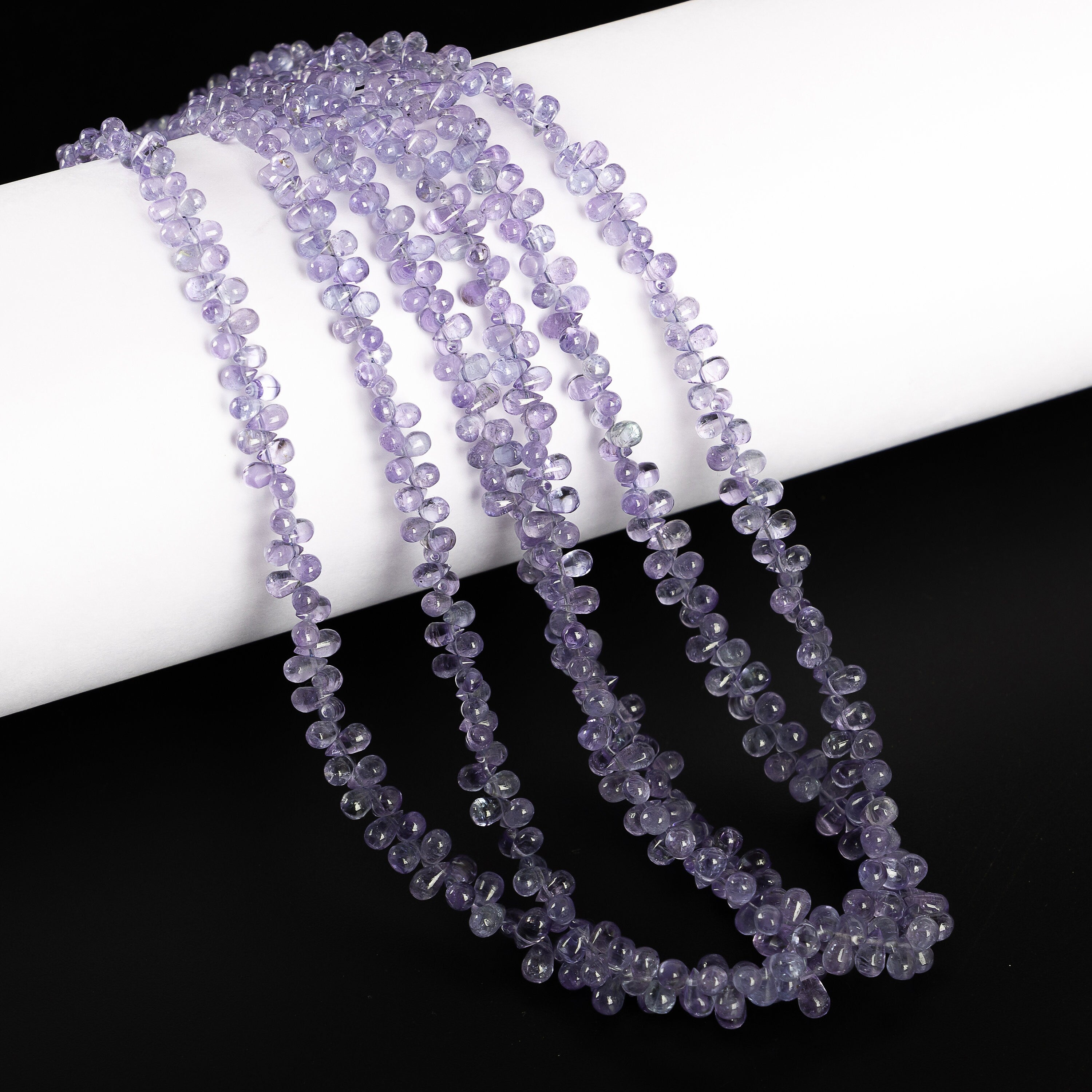 Natural Tanzanite Smooth Drops Beads, 2x2.5 To 3x4 mm, SKU2245