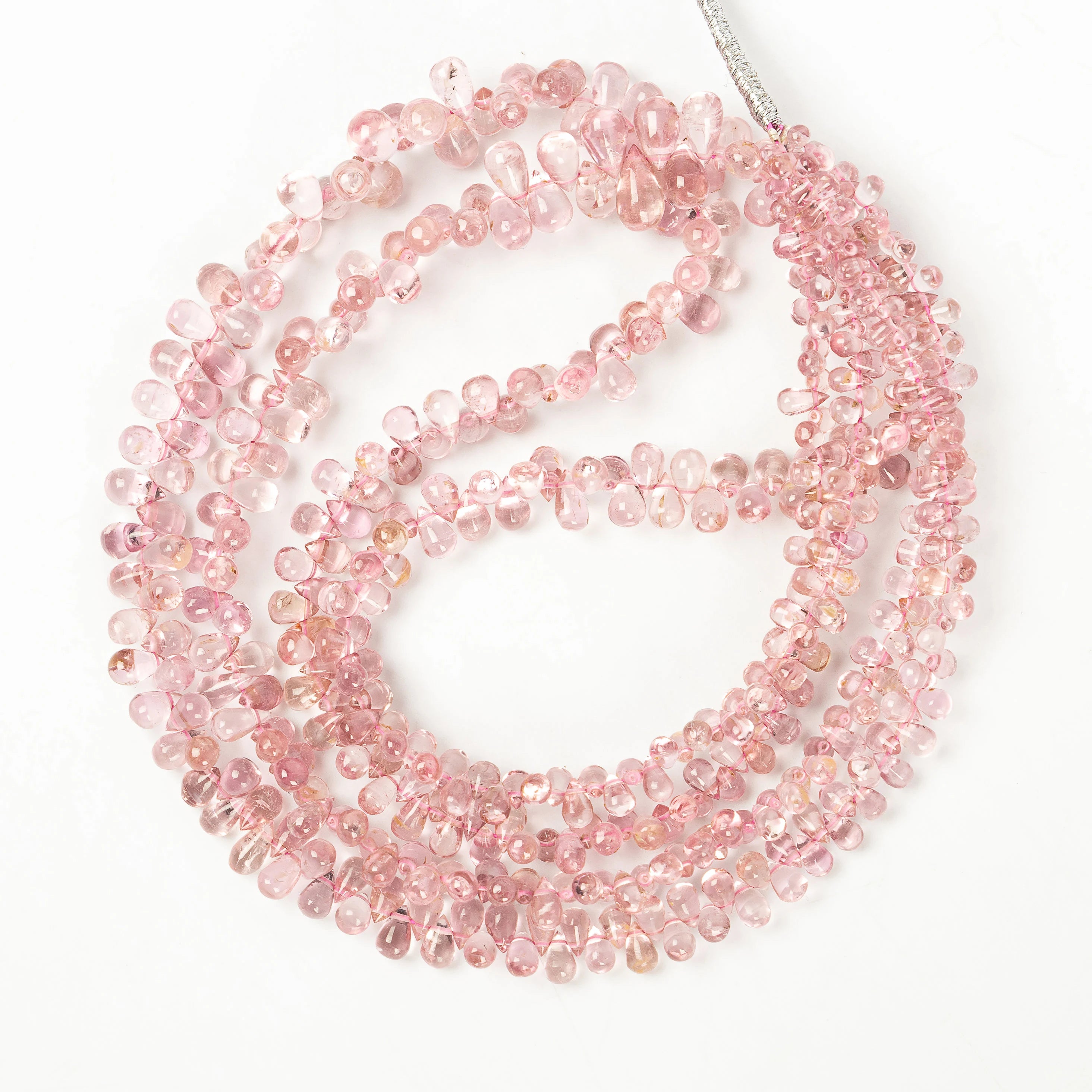 Pink Tourmaline Smooth Teardrop Beads, 2x3 mm To 4.5x8 mm Beads, SKU2250