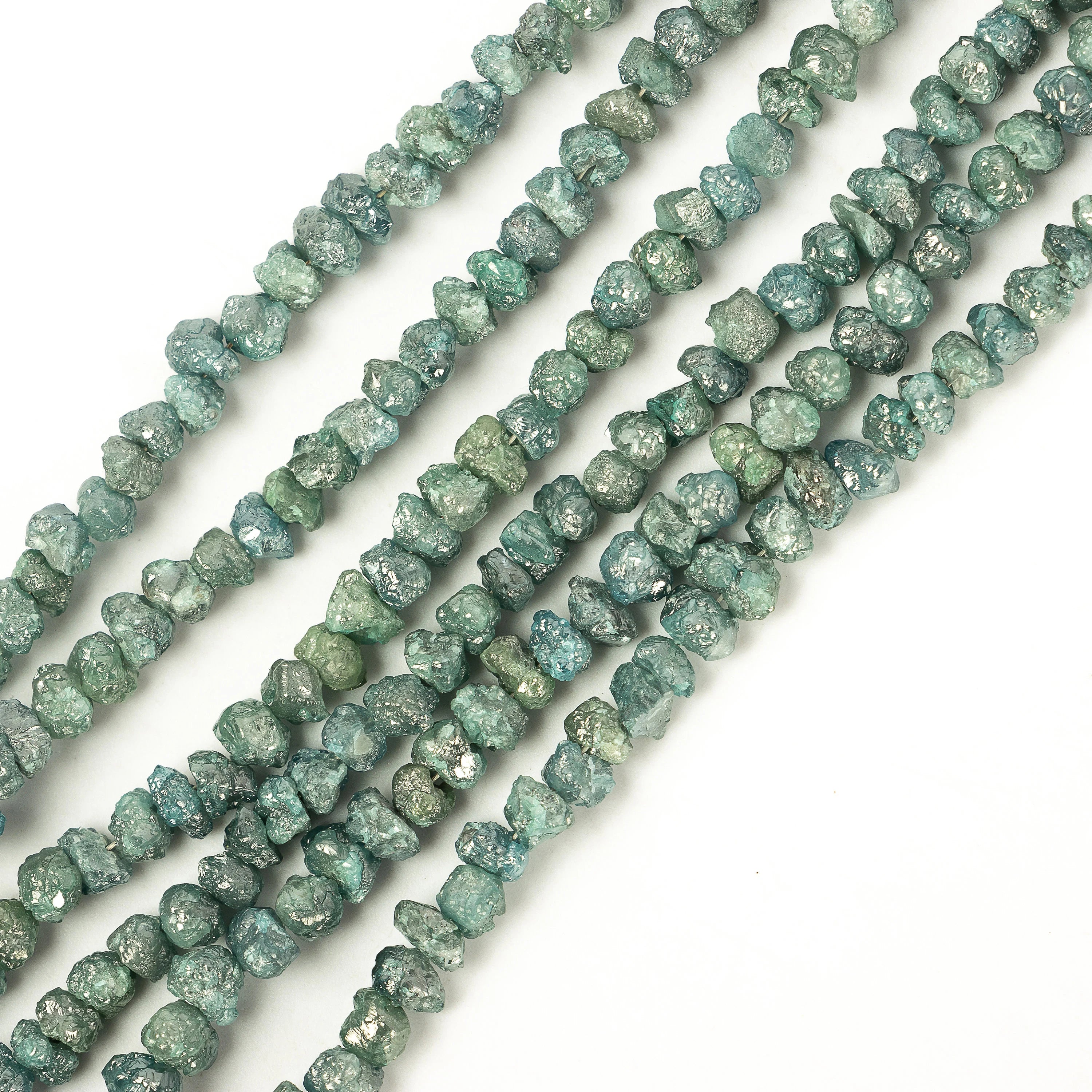 Green Diamond Uncut Beads, Rough Diamond Beads, SKU2269