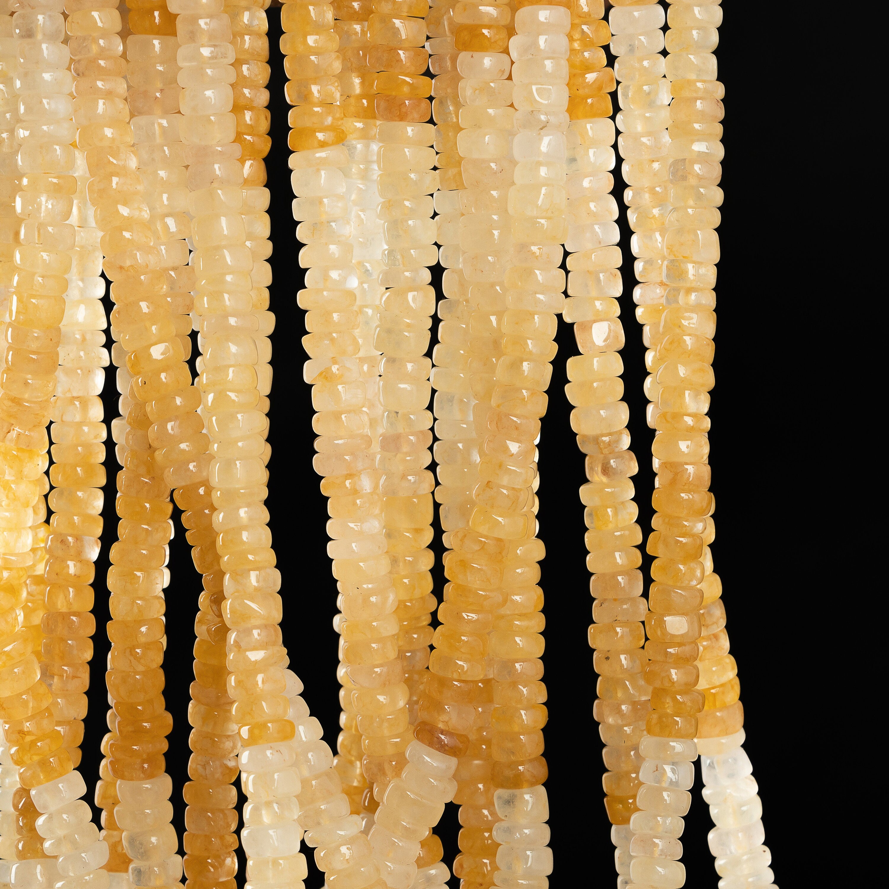 Yellow Aventurine Smooth Tyre Beads, Aventurine Heishi, SKU2211
