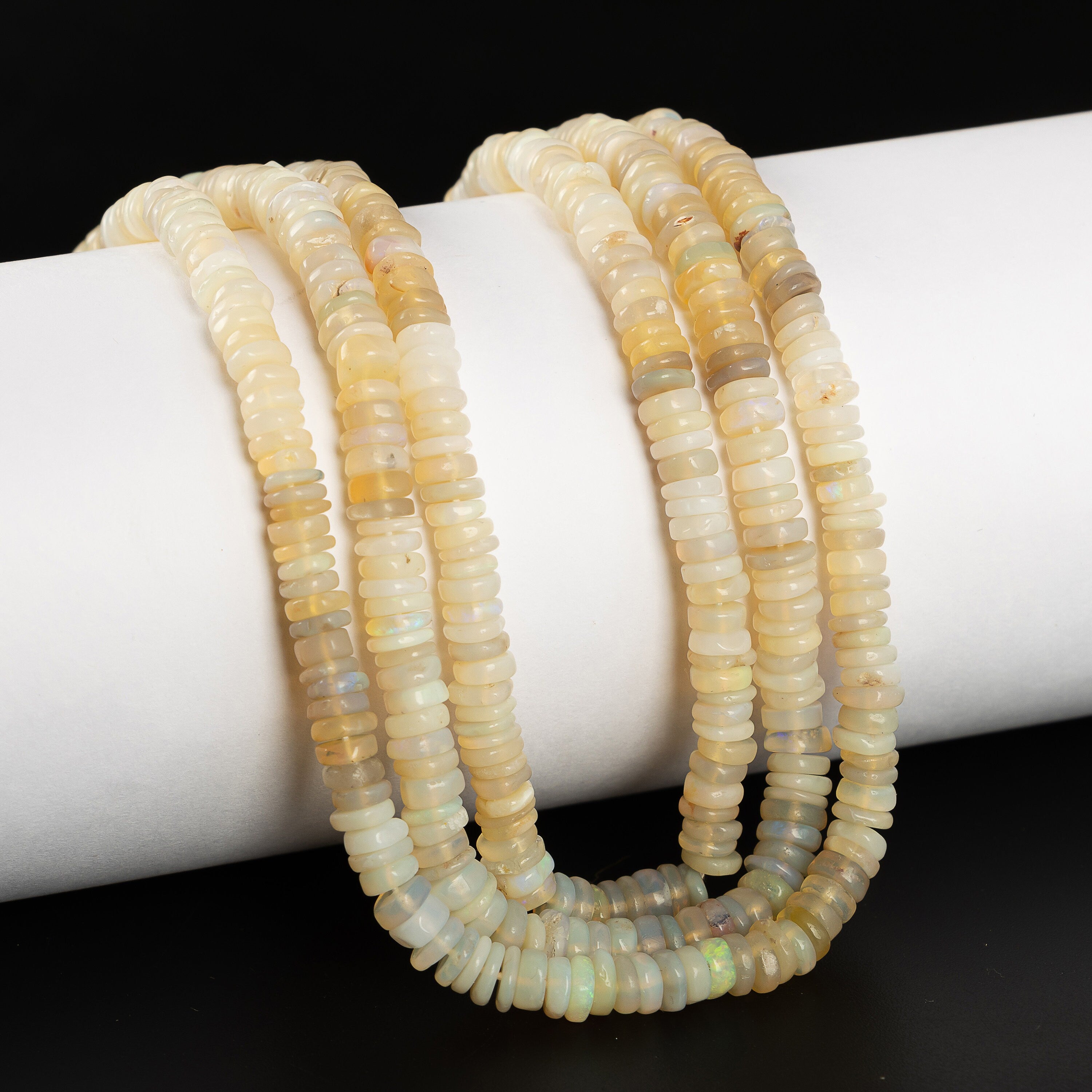 Australian Opal Smooth Heishi Beads, Australian Opal Tyre Beads,  SKU2212