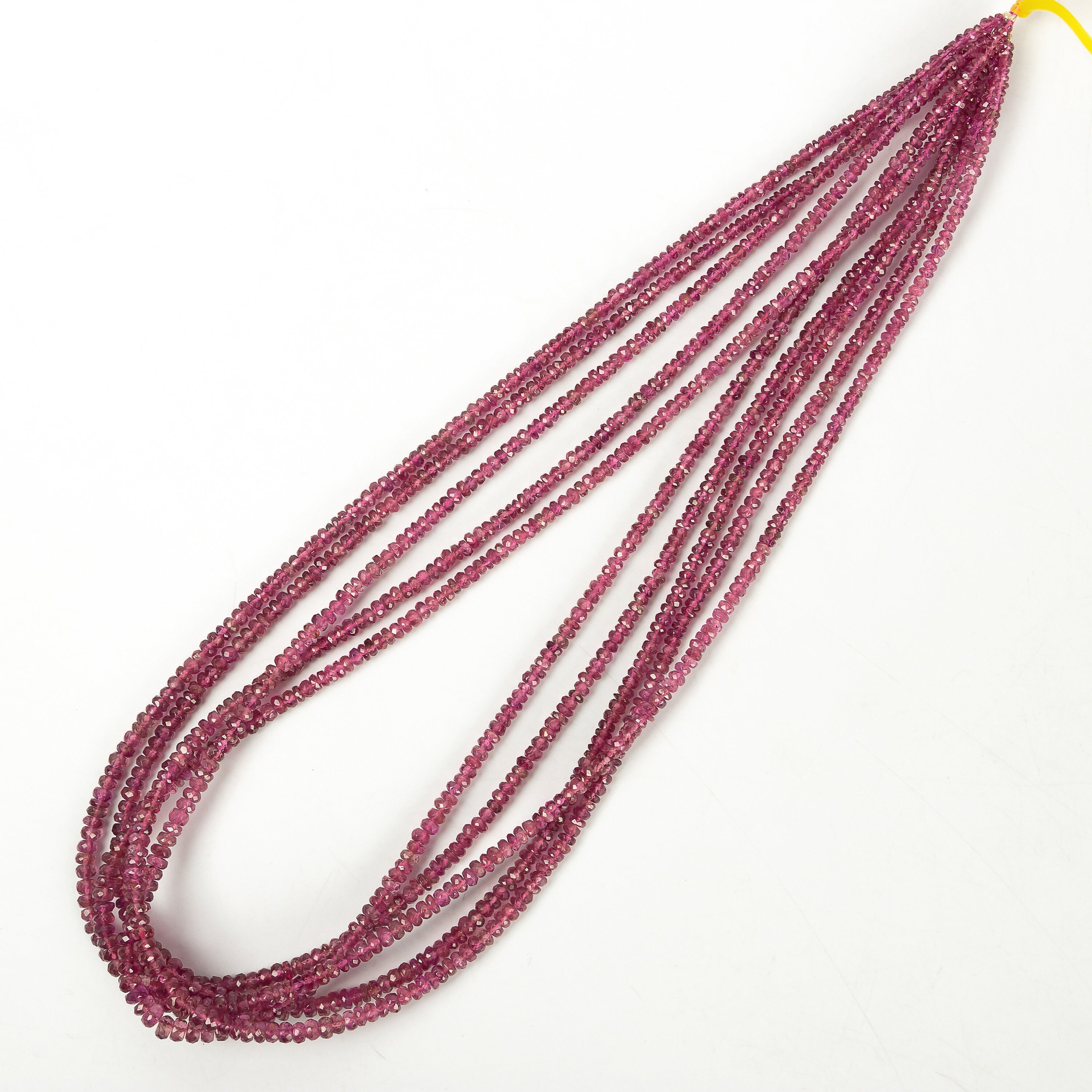 Rubellite Pink Tourmaline Faceted Rondelle Beads, 2 mm To 4.5 mm, SKU2252