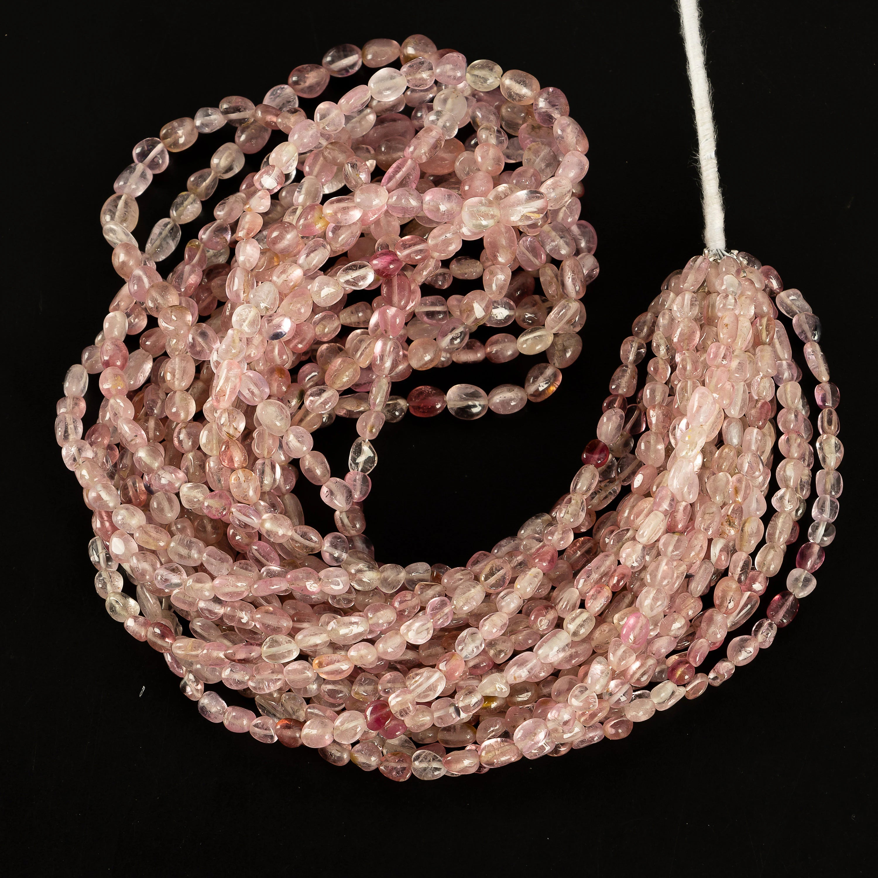 Natural Pink Tourmaline Smooth Multi Shape Gemstone Beads, SKU2260