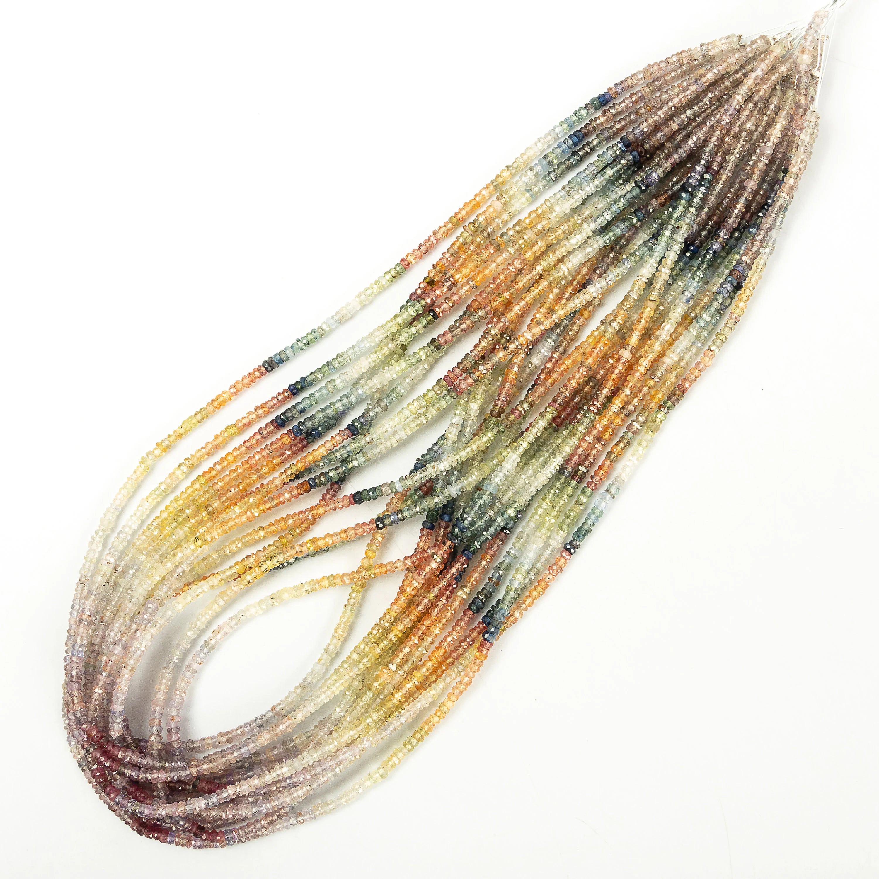 Multi Sapphire Rondelle Beads, AA Quality Faceted Beads, SKU2262