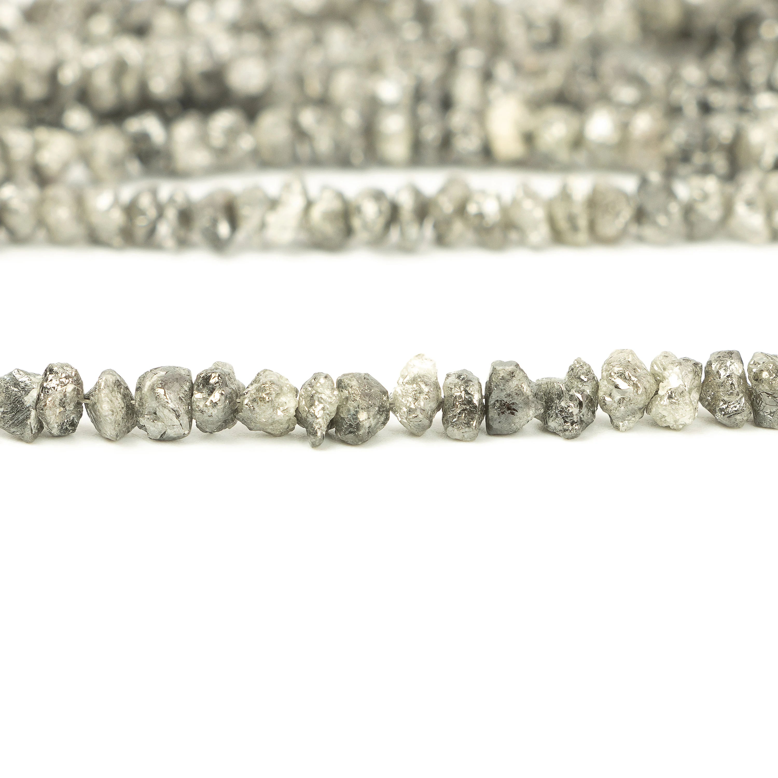 Grey Diamond Uncut Beads, Rough Diamond Uncut Beads, SKU2267